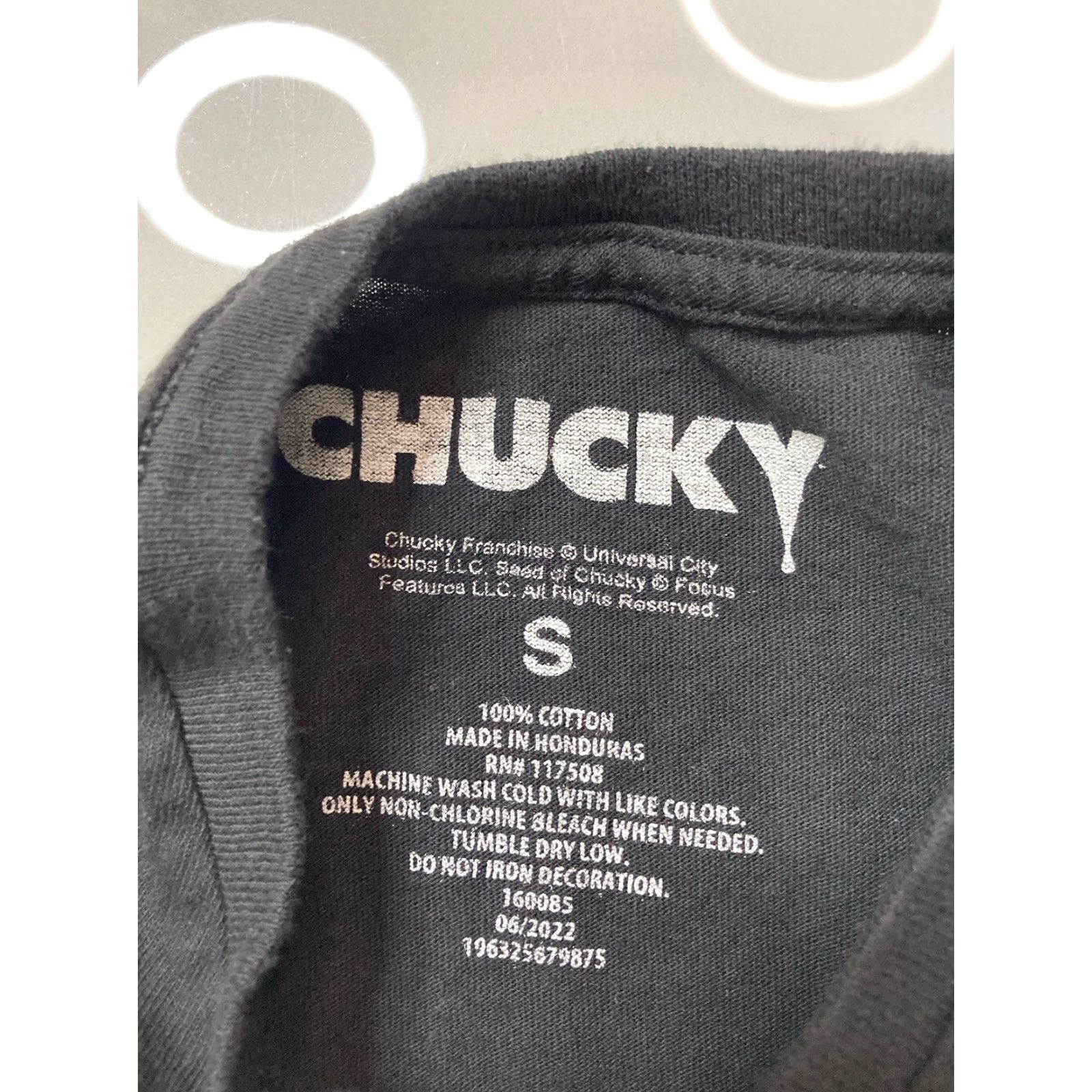 Vintage Chucky Shirt Women Small Black Short Sleeve Crew Neck Pullover T-Shirt Halloween Horror Movie Size S / US 4 / IT 40 - 4 Thumbnail