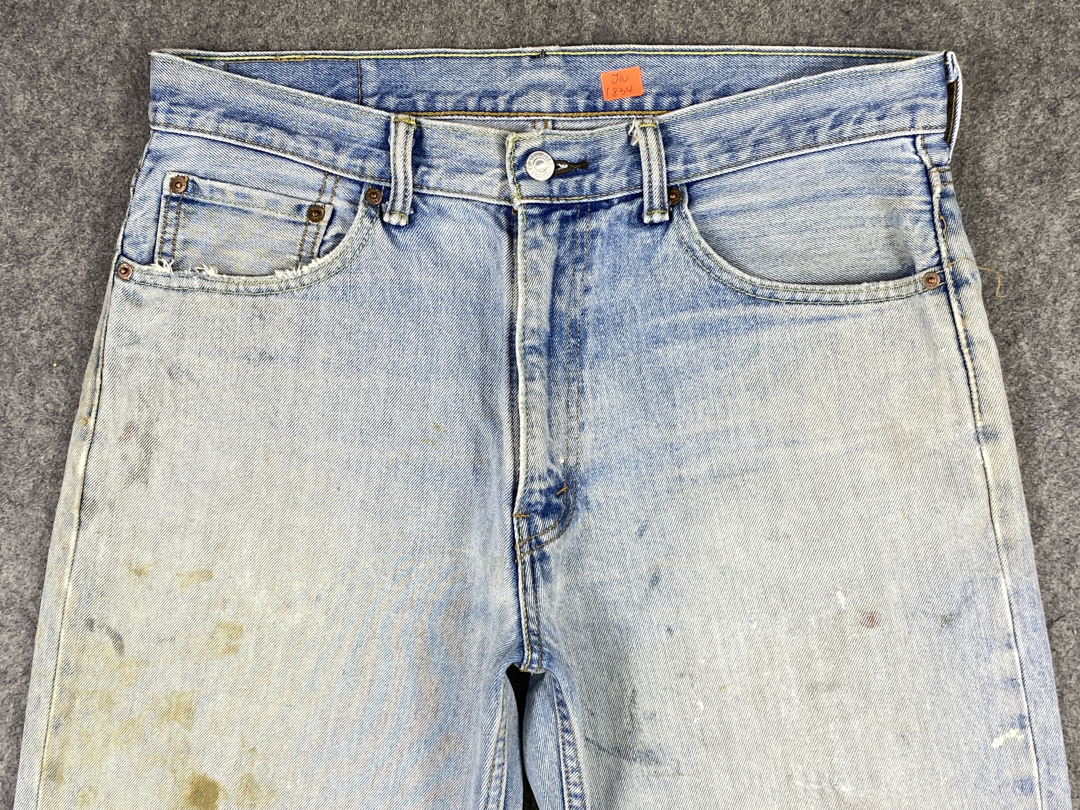 Levi's Light Blue Wash Vintage Levi's 550 35x29 Denim -JN1834 Size US 35 - 3 Thumbnail