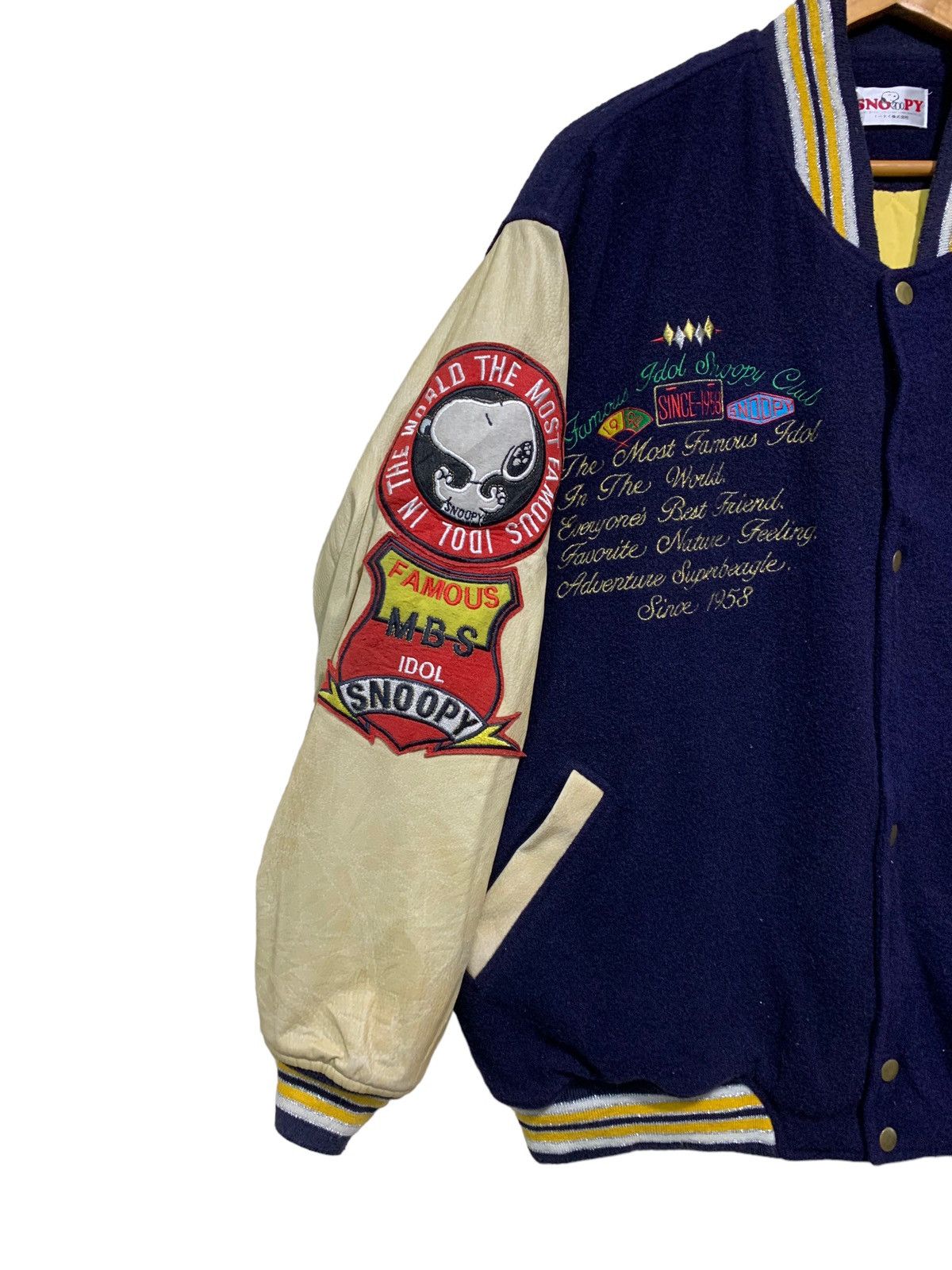 Anime × Peanuts 🔥RARE SNOOPY CHARACTER WOOL VARSITY JACKETS Size US L / EU 52-54 / 3 - 6 Thumbnail