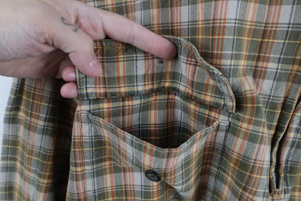 American Eagle Outfitters × Vintage Vintage 90s American Eagle Pullover Flannel Jacket Plaid Size US XL / EU 56 / 4 - 4 Thumbnail