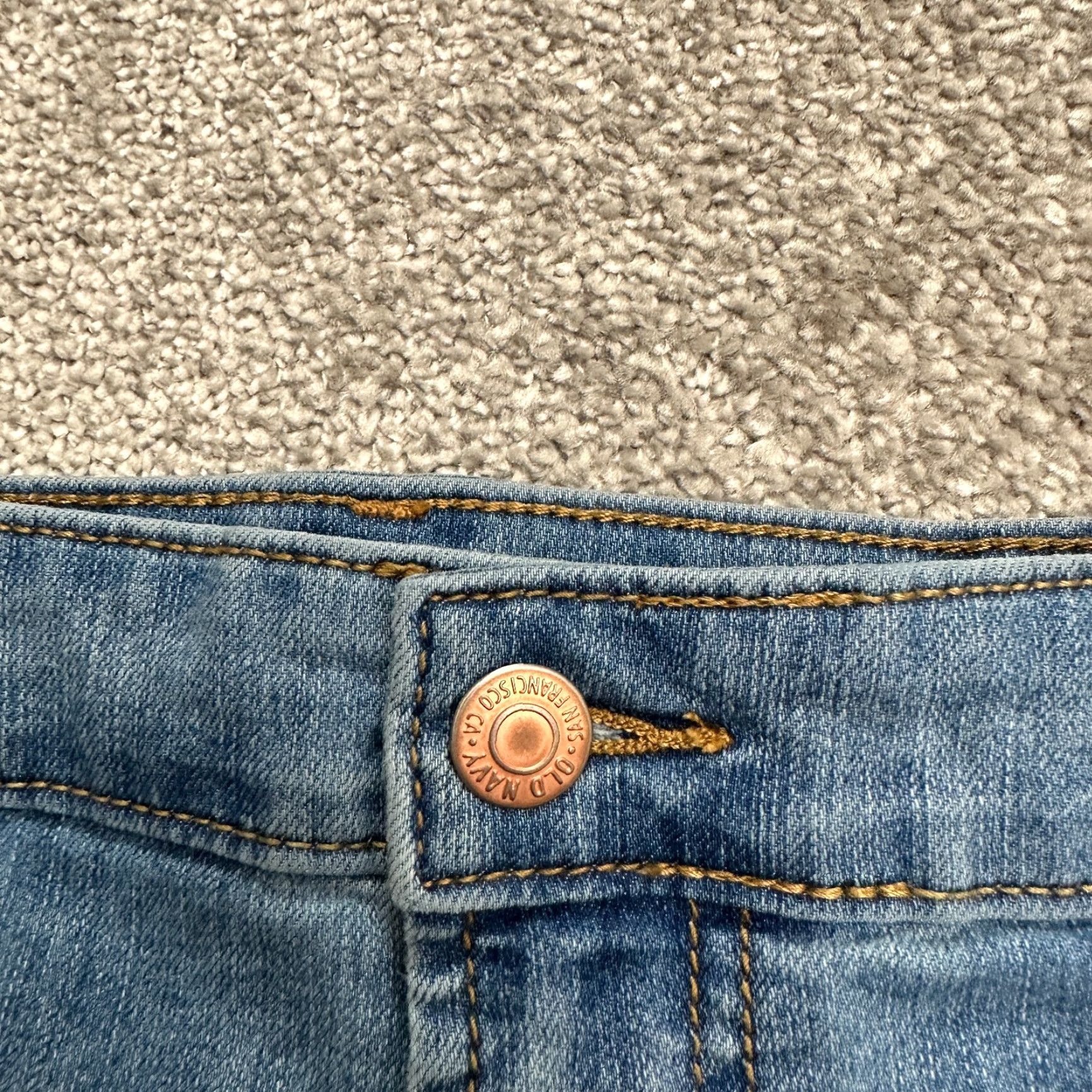 Old Navy Old Navy Super Skinny Jeans Womens 14 Blue Medium Wash Mid Rise 36x28 Size 36" / US 14 / IT 50 - 3 Thumbnail