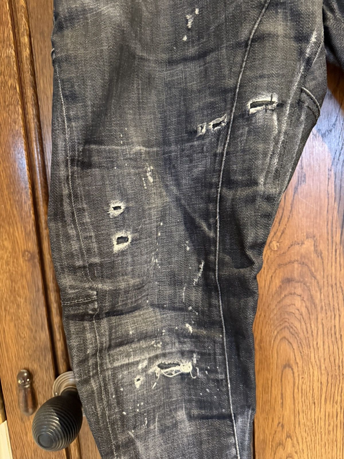 Dsquared2 FW16 Dsquared2 destroyed biker denim jeans grey black 50 Size US 34 / EU 50 - 16 Thumbnail