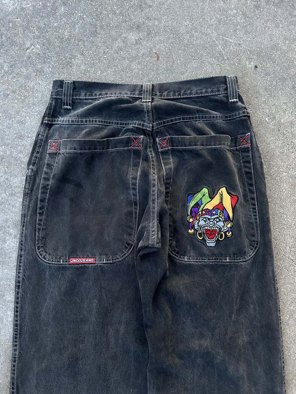 JNCO Vintage 00s Faded Black JNCO Jesters Jeans Grail Size 32x30 Size US 32 / EU 48 - 2 Thumbnail