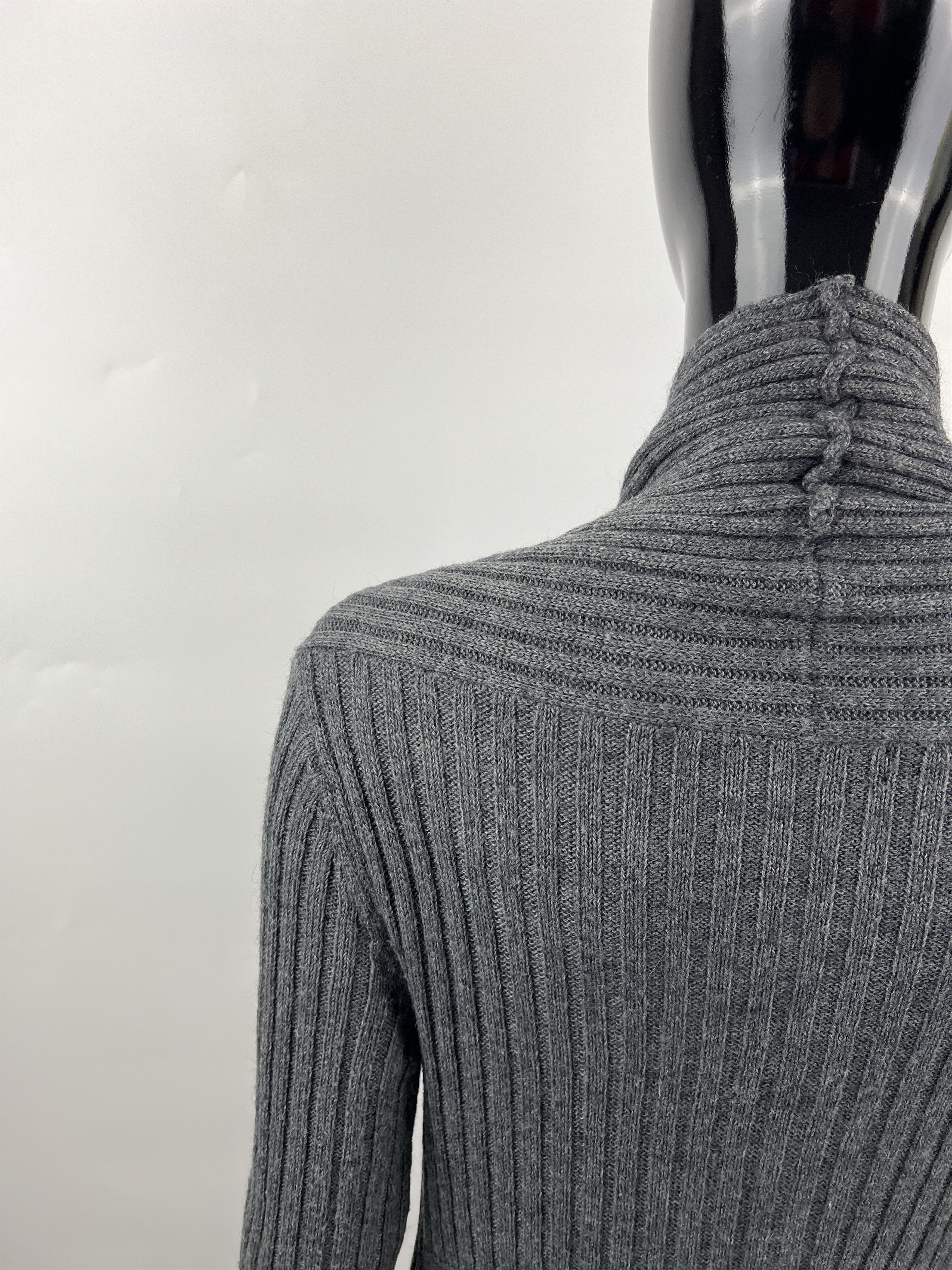 Zadig & Voltaire Zadig Voltaire Alpaca Wool Asymmetrical Ribbed Open Cardigan Size ONE SIZE - 7 Thumbnail