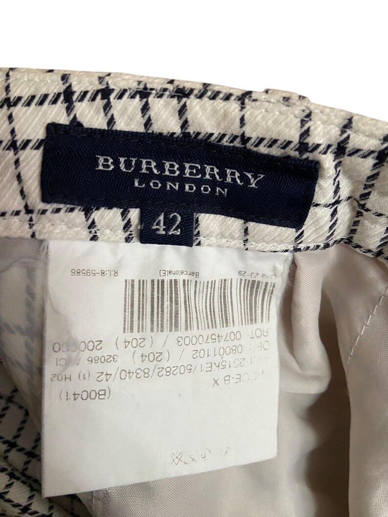 Burberry Burberry trousers | White and Blue Plaid Ankle Pants | Size 34" / US 12 / IT 48 - 6 Thumbnail