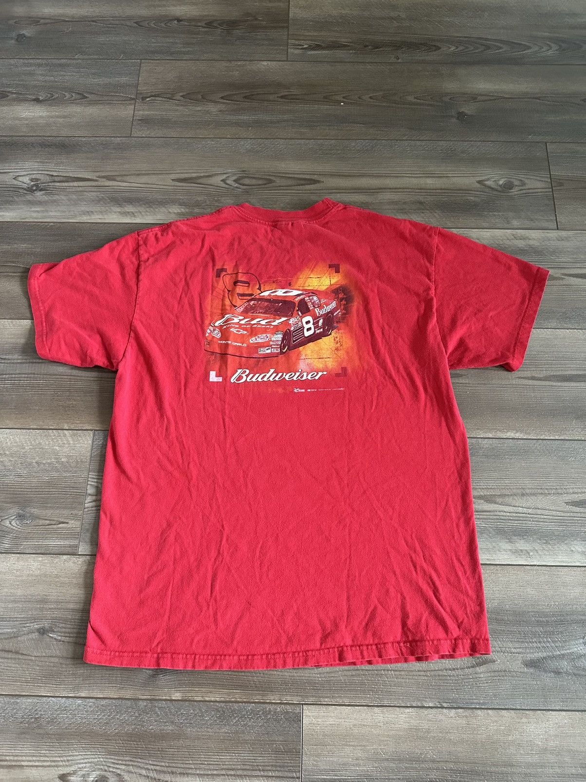 NASCAR Vintage Y2K Dale Earnhardt Jr Budweiser NASCAR Racing Tee Size US L / EU 52-54 / 3 - 2 Thumbnail
