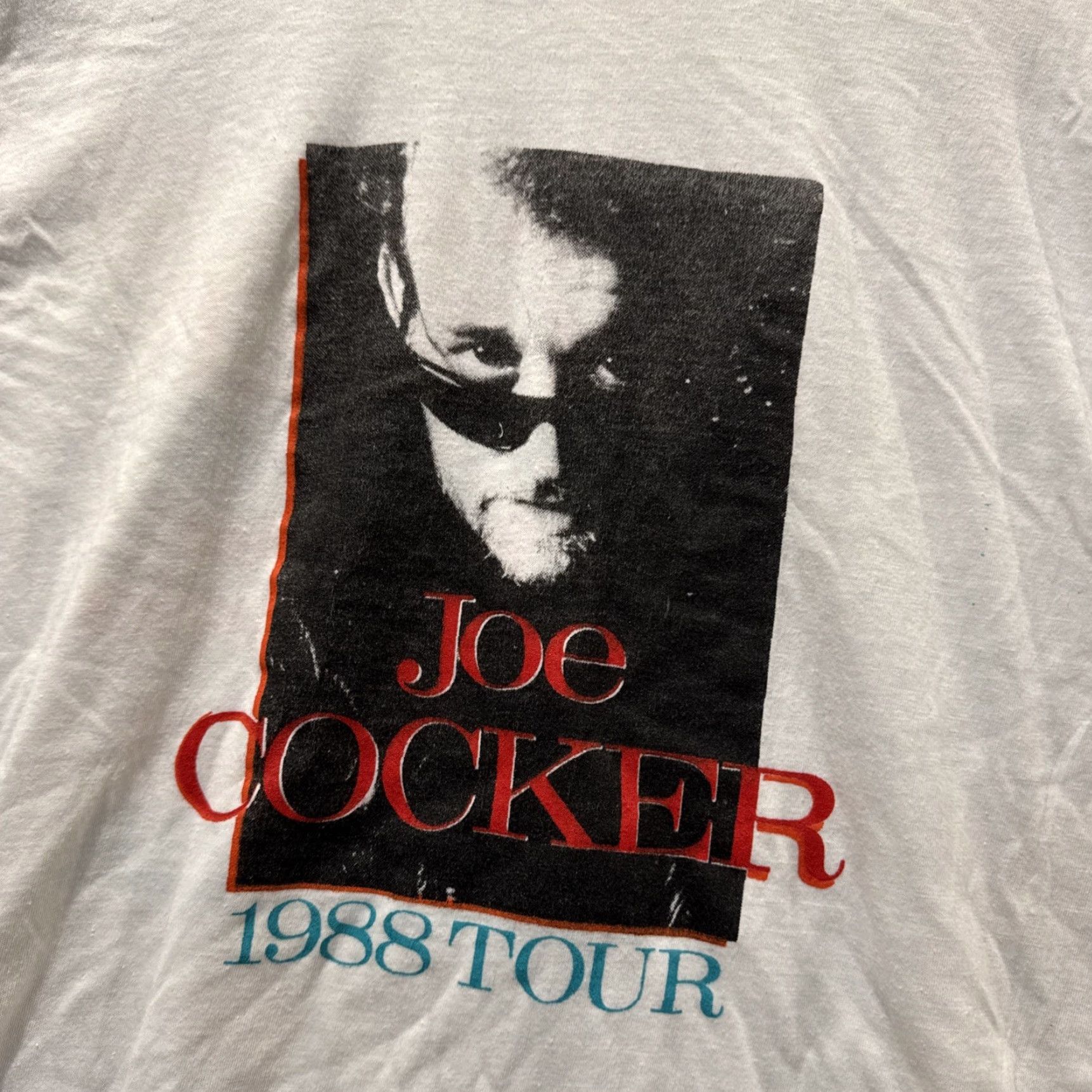 Vintage VINTAGE Joe Cocker The Phenomenon Unchained 1988 Tour T-Shirt XL White Mens 80s RARE Size US XL / EU 56 / 4 - 2 Thumbnail