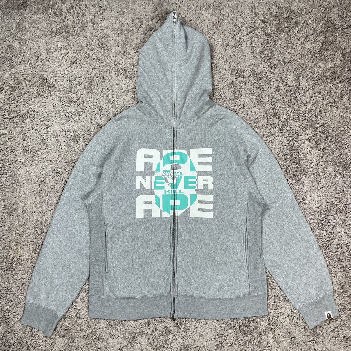 Vintage Bape X Kaws Full Zipper Hoodie
