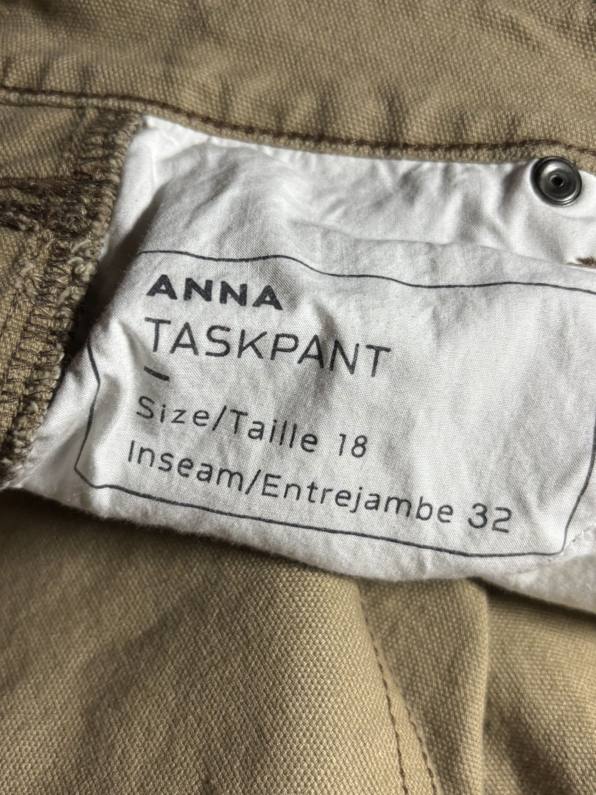 Other DOVETAIL Work Pants Anna Taskpant Canvas 18/32, R 37x31.5 Size 37" - 7 Thumbnail