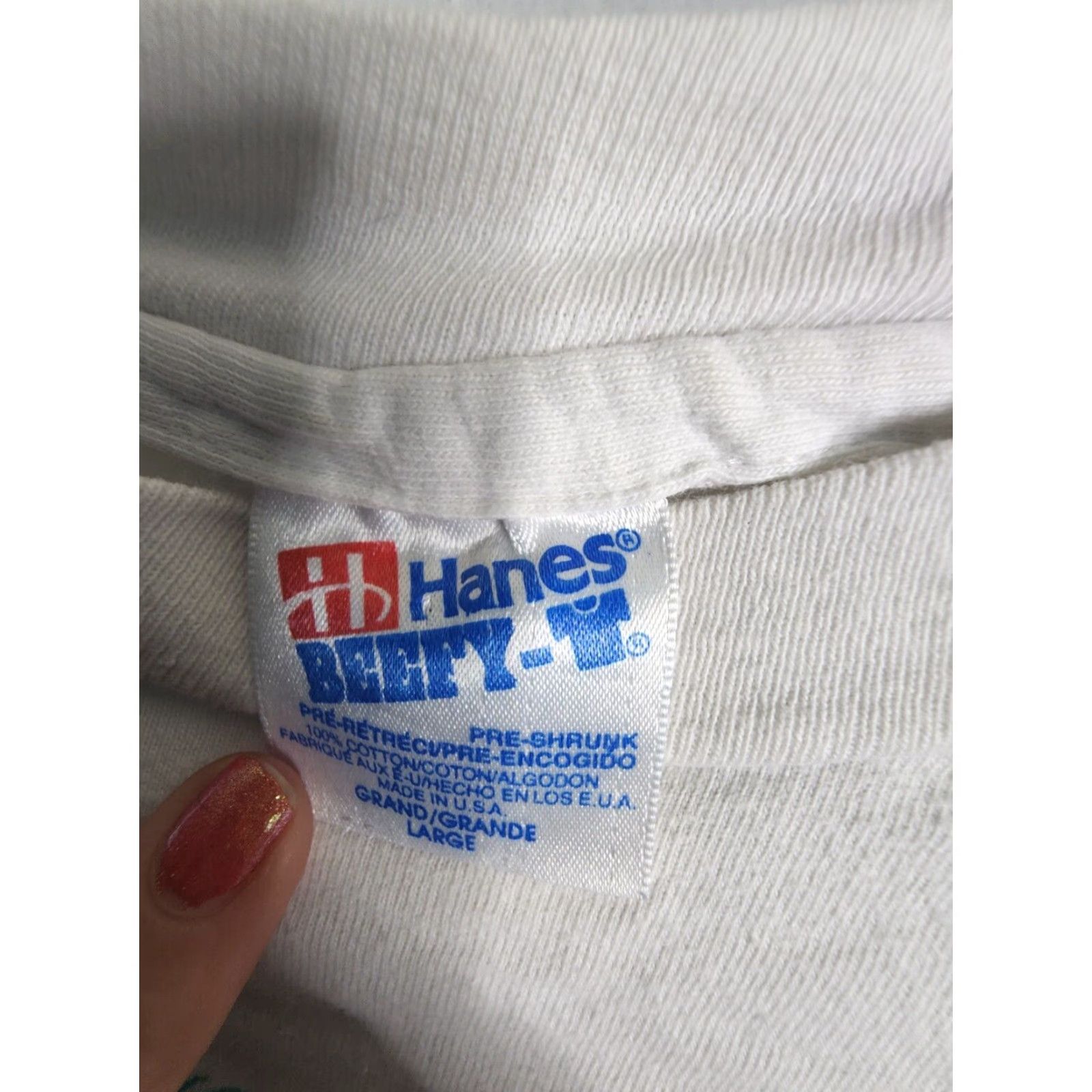 Doublet VINTAGE Mens L T Shirt Double-Sided 90s TEQUILA White Cotton Crew Neck Short Sleeve Graphic Print, Casual, Regular Fit, Vintage, Men, Size L Size US L / EU 52-54 / 3 - 3 Thumbnail