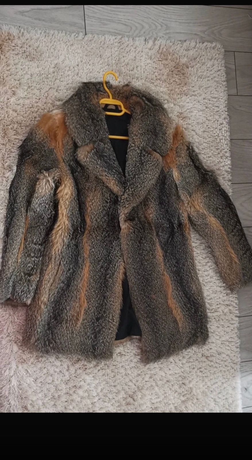 Vintage 70s deals Coyote Fur Trim Leather Coat