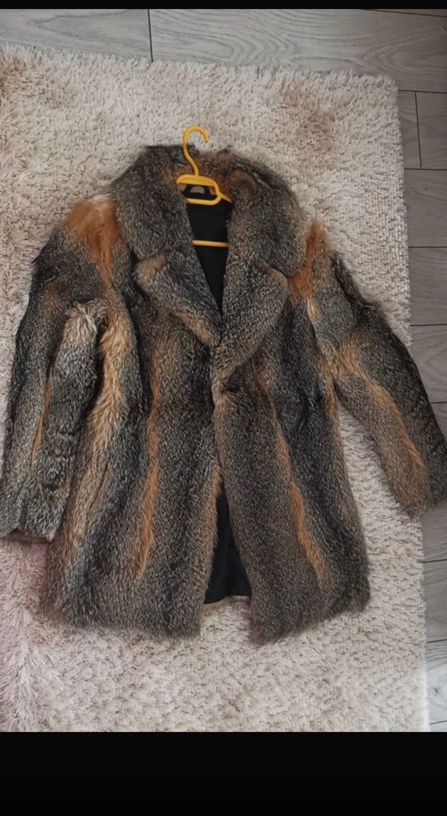 image of Coyote Fur Vintage Coat, Unisex, 70’S in Grey, Women's (Size Medium)