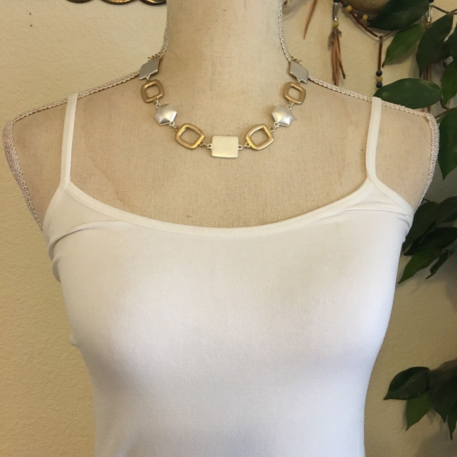 Kenneth Cole Kenneth Cole matte silver & gold link necklace Size ONE SIZE - 3 Thumbnail