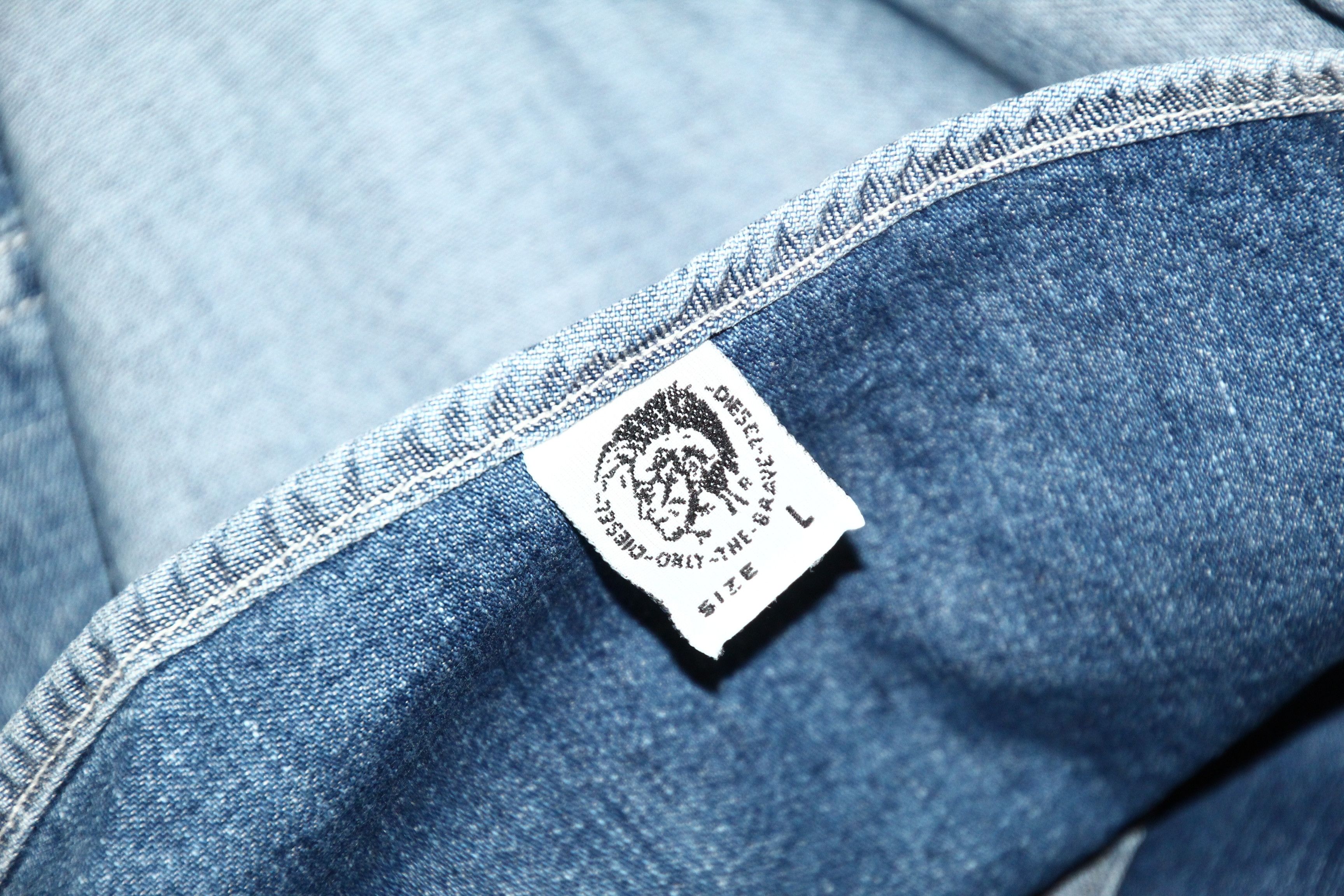 Diesel 80's Diesel Blue Denim Sanforized 55-R Work Baggy Shirt Size US XL / EU 56 / 4 - 11 Thumbnail