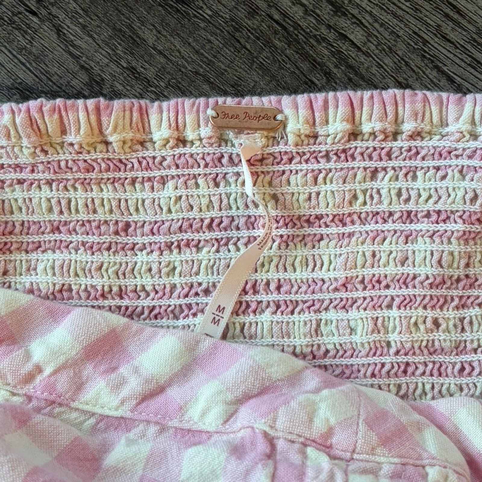 Free People Free people pink and white gingham tube top Size M / US 6-8 / IT 42-44 - 2 Thumbnail