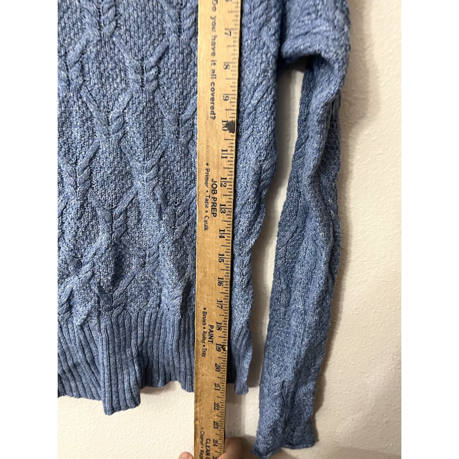 Gap Gap Sweater Women XS Blue Cable-Knit V-Neck Pullover Casual Womens Size XS / US 0-2 / IT 36-38 - 4 Thumbnail