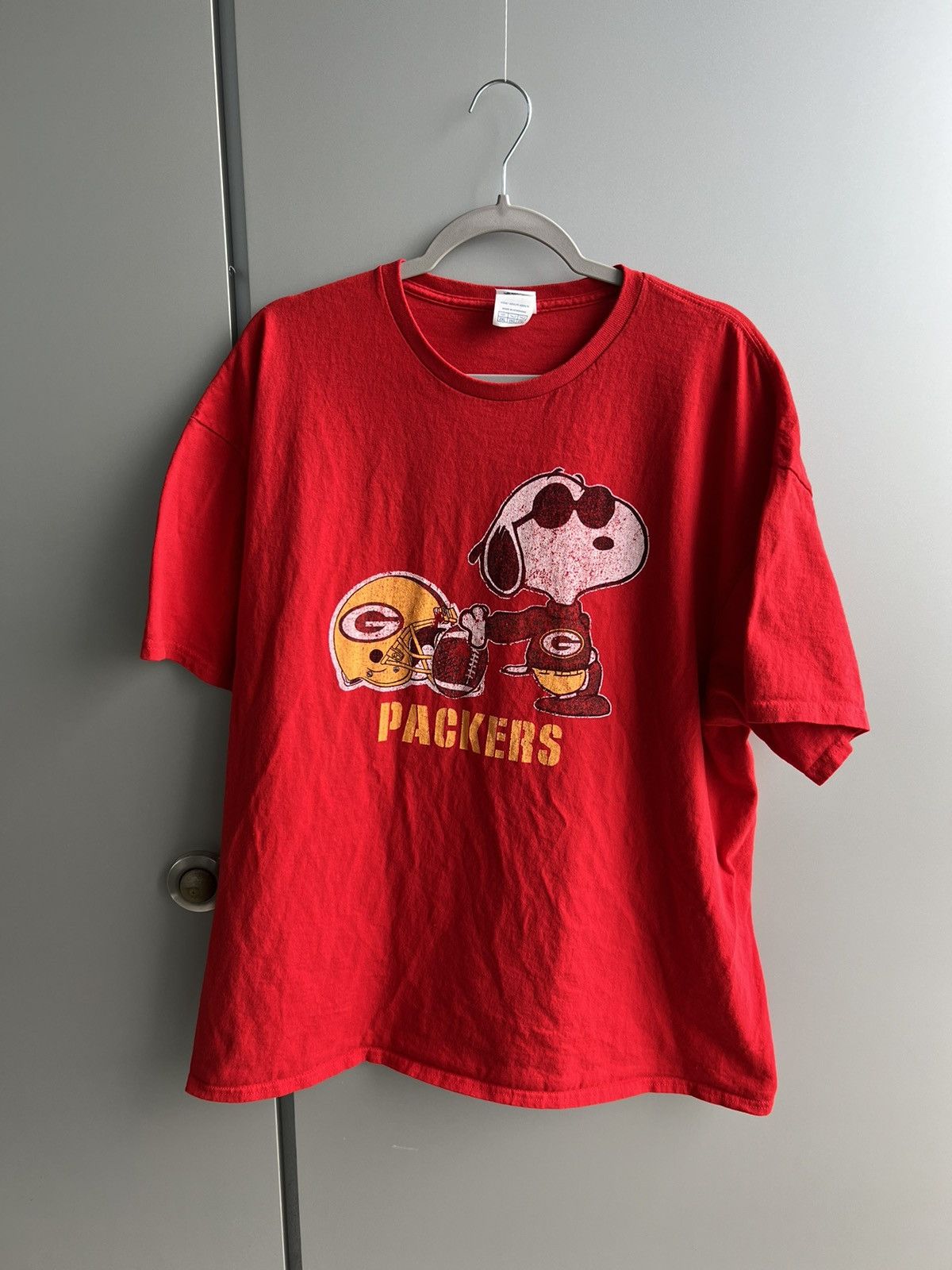 NFL × Peanuts × Vintage Snoopy Joe Cool Green Bay Packers Shirt Size US XXL / EU 58 / 5 - 1 Thumbnail