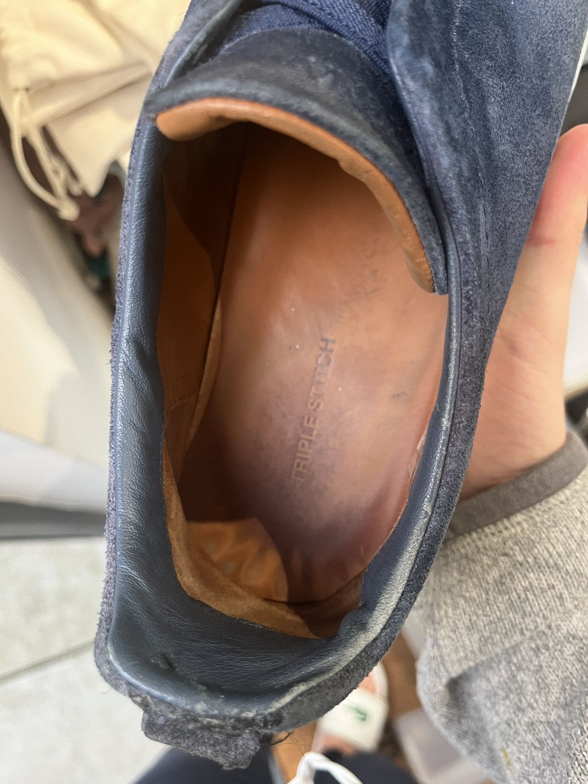 Ermenegildo Zegna Zegna triple stitch blue uk 8.5/9 eu 42.5 Size US 9.5 / EU 42-43 - 5 Thumbnail