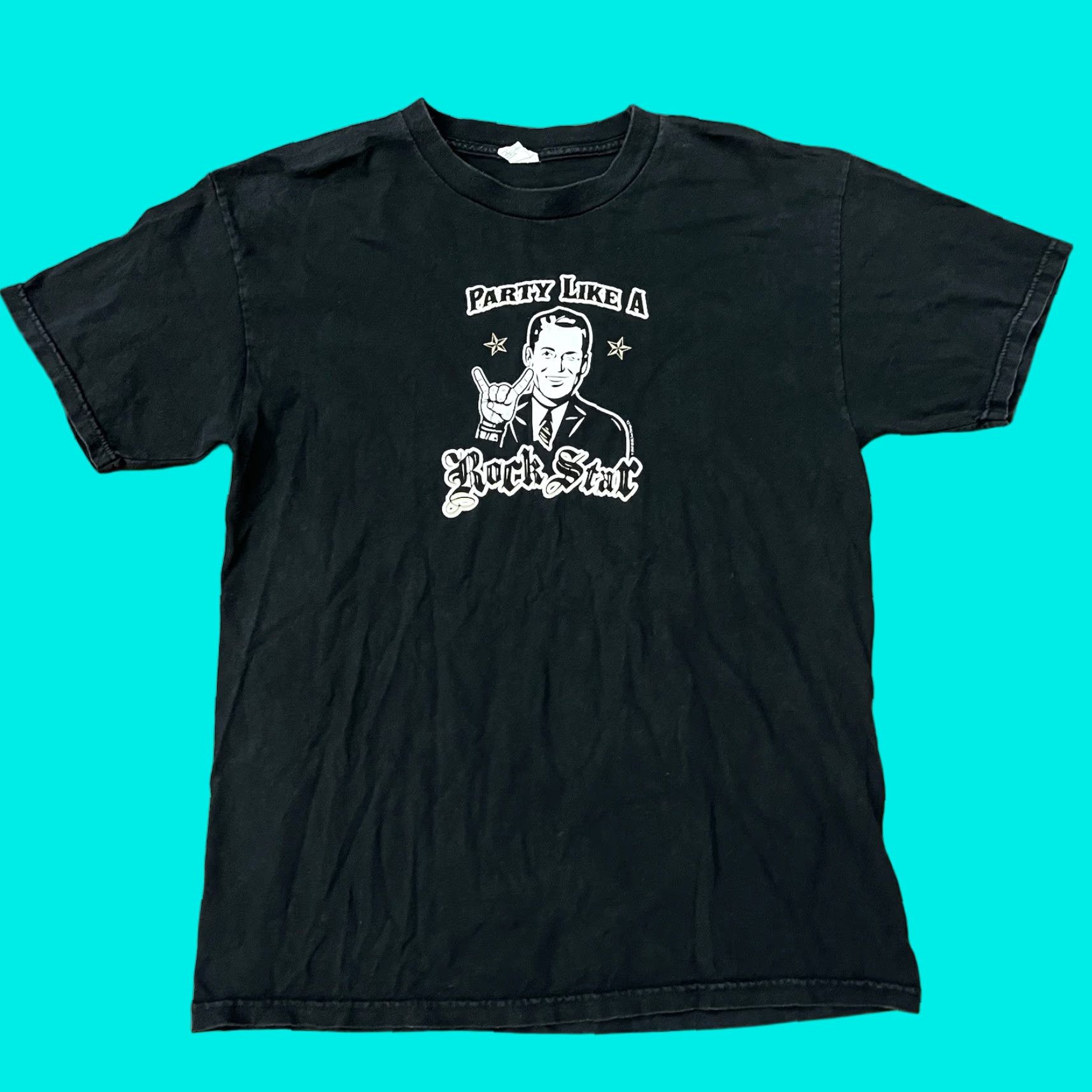 Ikea VINTAGE Alstyle Party Like A Rockstar T-Shirt Men’s Large Black Funny Parody Y2K Rock Music Size US L / EU 52-54 / 3 - 1 Thumbnail
