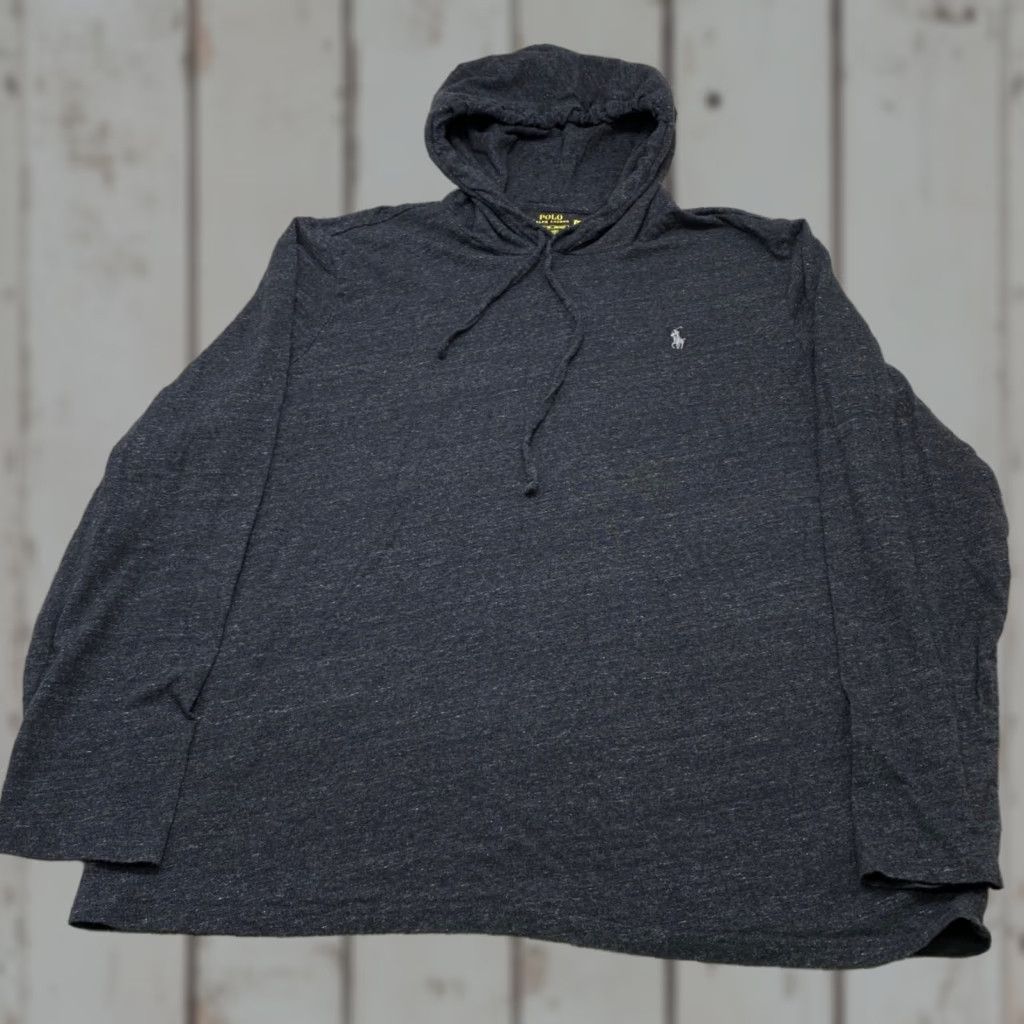 Polo Ralph Lauren Polo Ralph Lauren Hoodie Men XL Black Gray Long Sleeve Hooded Lightweight Pullover Classic Designer 6917 Size US XL / EU 56 / 4 - 1 Thumbnail