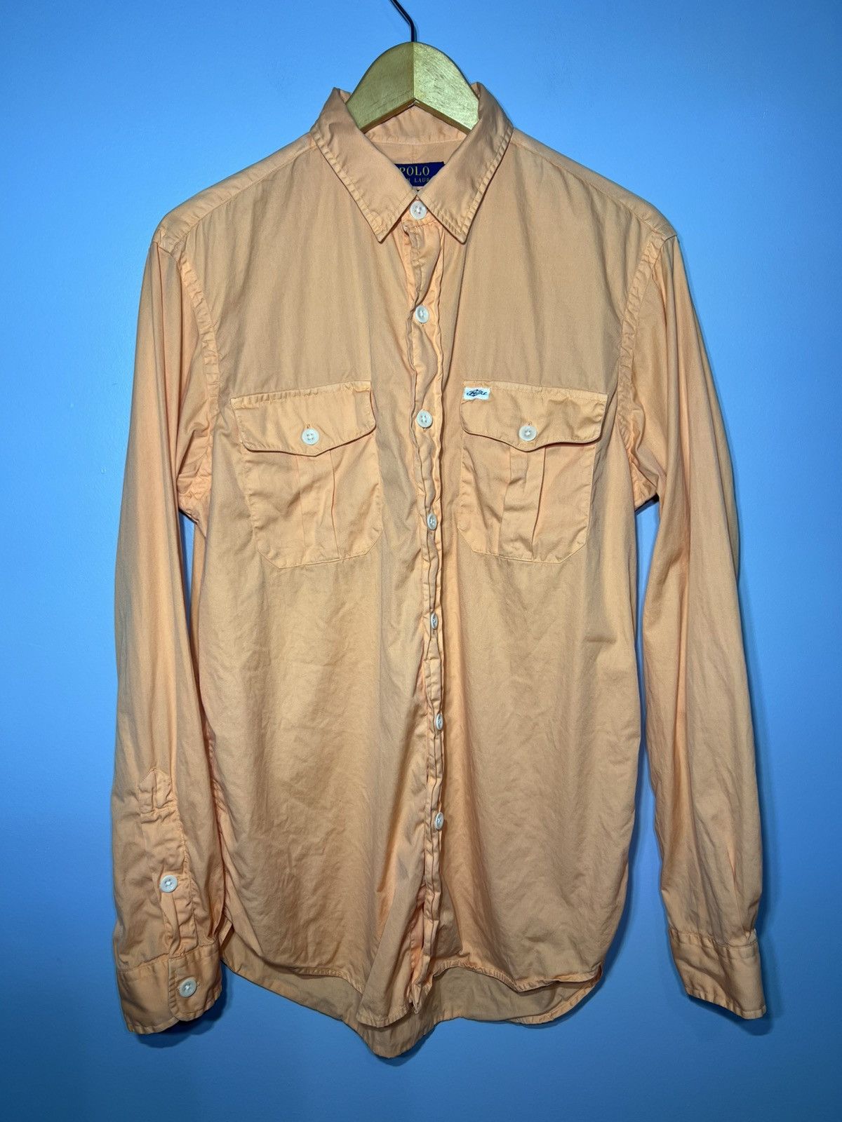 Polo Ralph Lauren Polo Ralph Lauren Shirt Mens M Orange Beach Twill Button Up Size US M / EU 48-50 / 2 - 2 Thumbnail