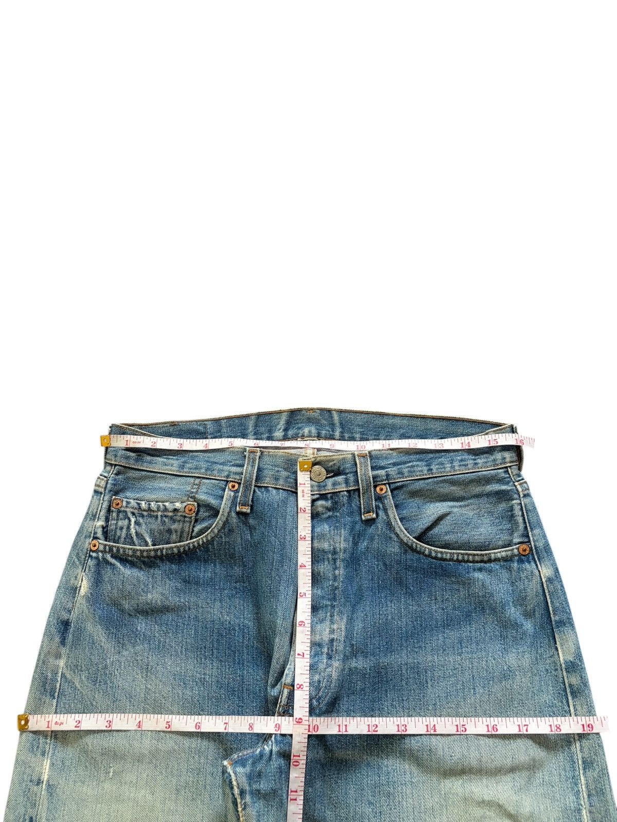 Levi's Vintage 90s Levis 501 Big E Selvedge Distress Baggy Jeans Size US 32 / EU 48 - 6 Thumbnail