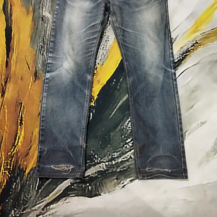 Edwin VINTAGE EDWIN 403 DISTRESSED FADED BLUE JEANS PANTS Size US 30 / EU 46 - 3 Thumbnail