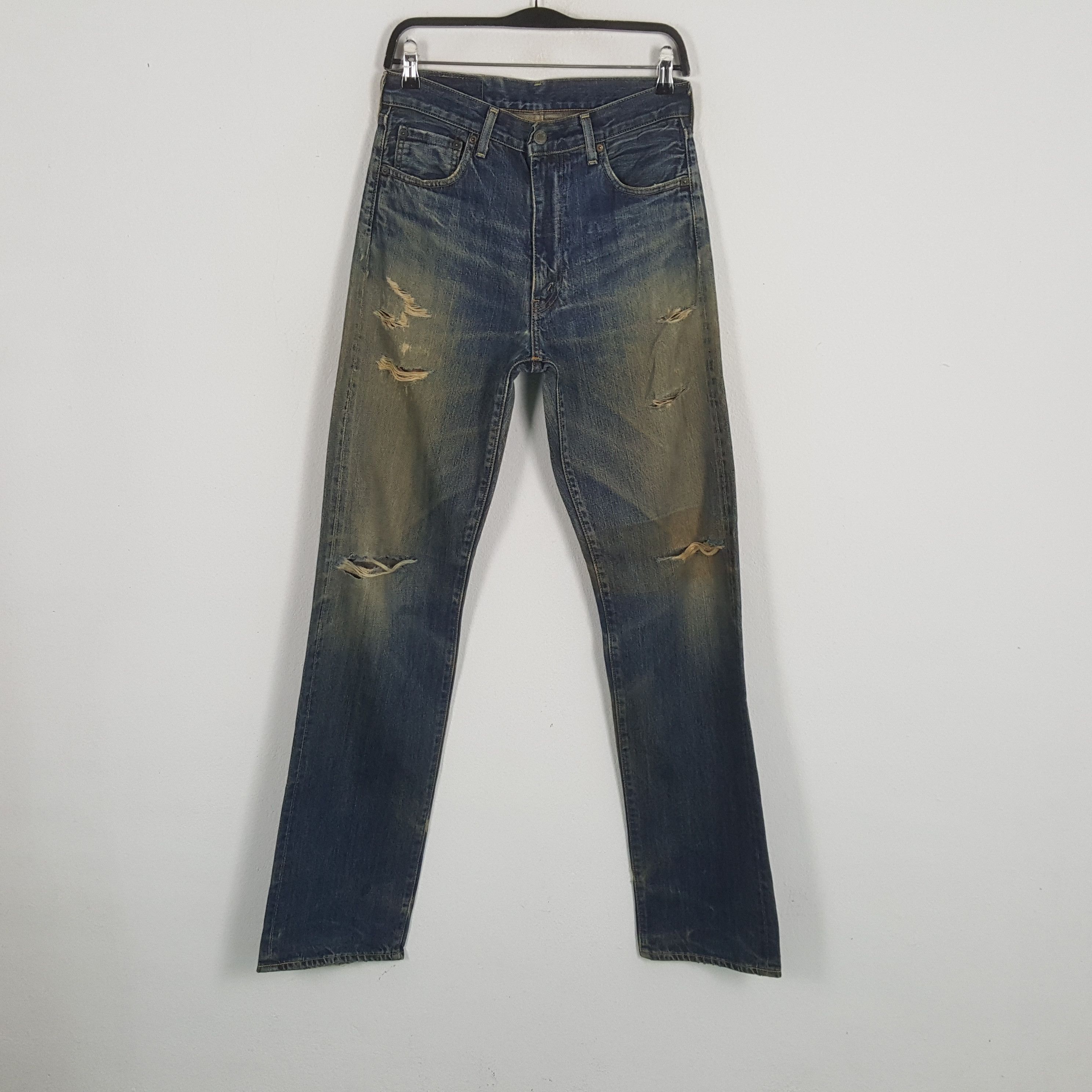 LEVI'S Big E Selvedge Streetwear Style Distressed Jeans