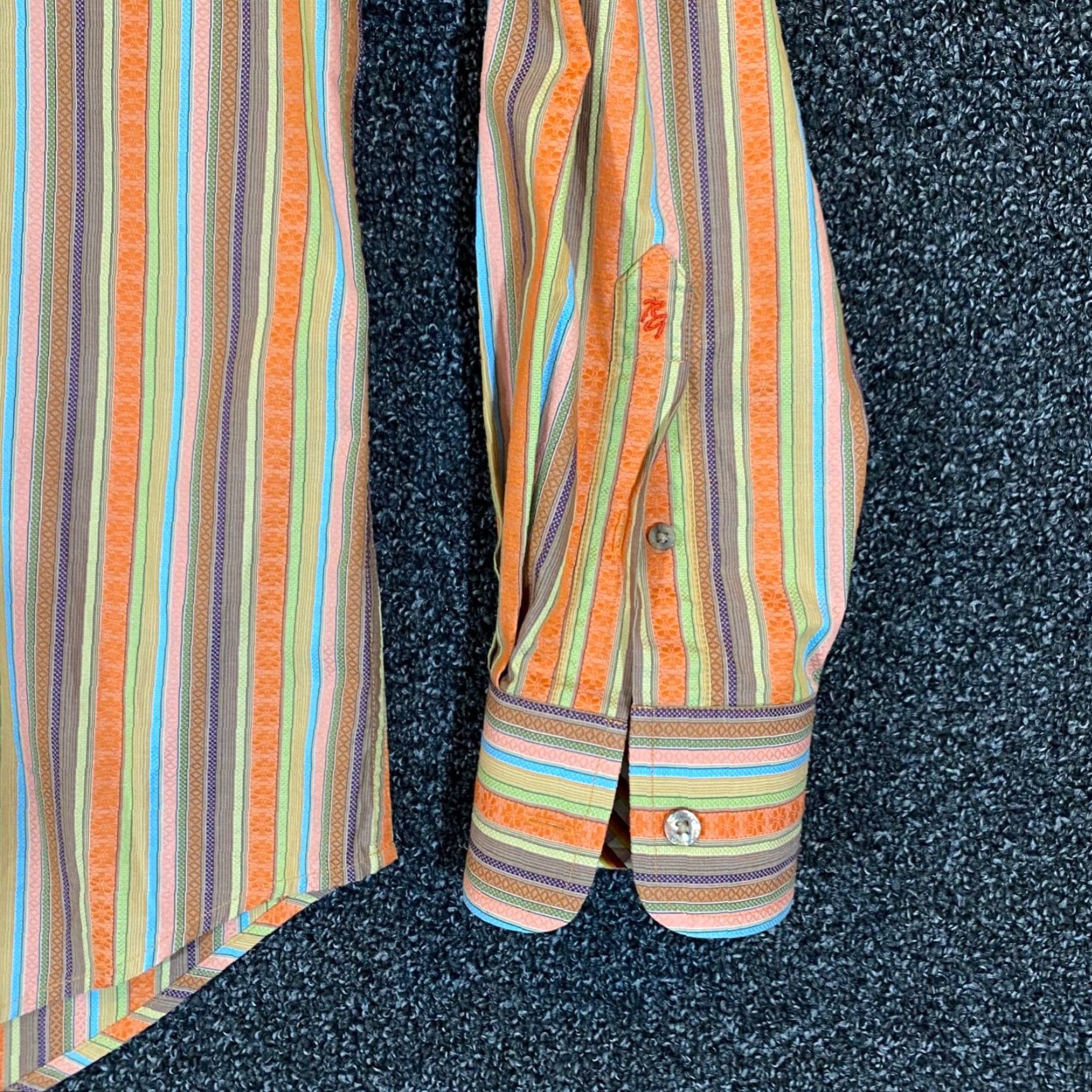 Robert Graham Robert Graham Shirt Mens XL Multicolor Striped Button Up Outdoors Designer L/S Size US XL / EU 56 / 4 - 6 Thumbnail