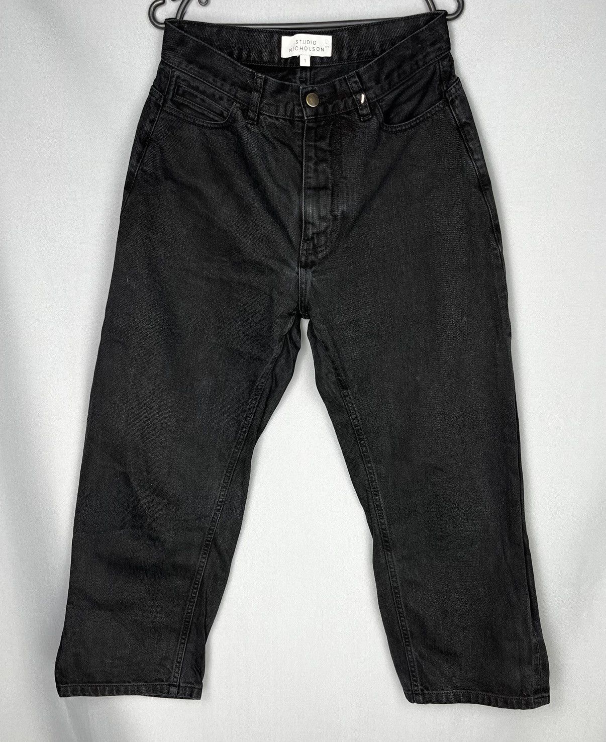 image of Studio Nicholson Ruthe Snw - 695 Selvedge Denim Indigo in Silver, Women's (Size 26)