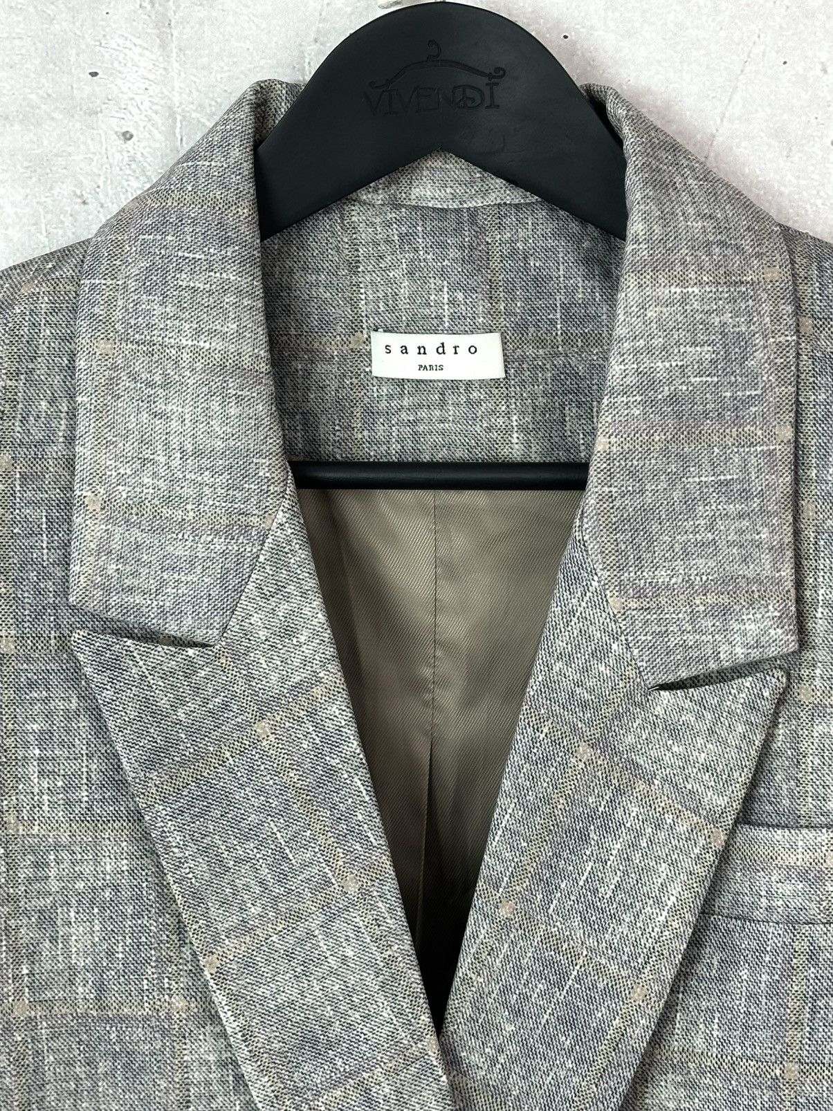 Sandro Sandro Paris Check Cotton Metal Buttons Double-Sided Blazer Size S / US 4 / IT 40 - 4 Thumbnail