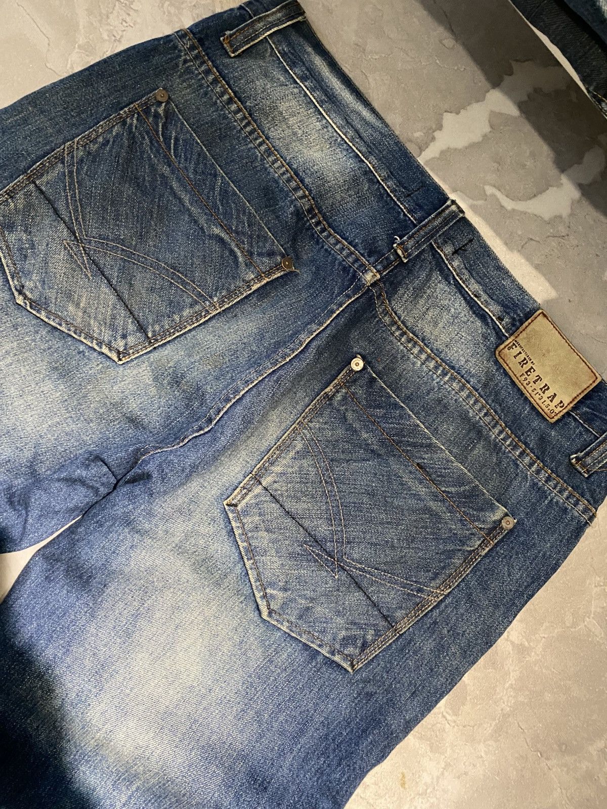 Vintage Flare Fit Denim Heavy Wash Distressed Underground Vibe Size US 34 / EU 50 - 9 Thumbnail