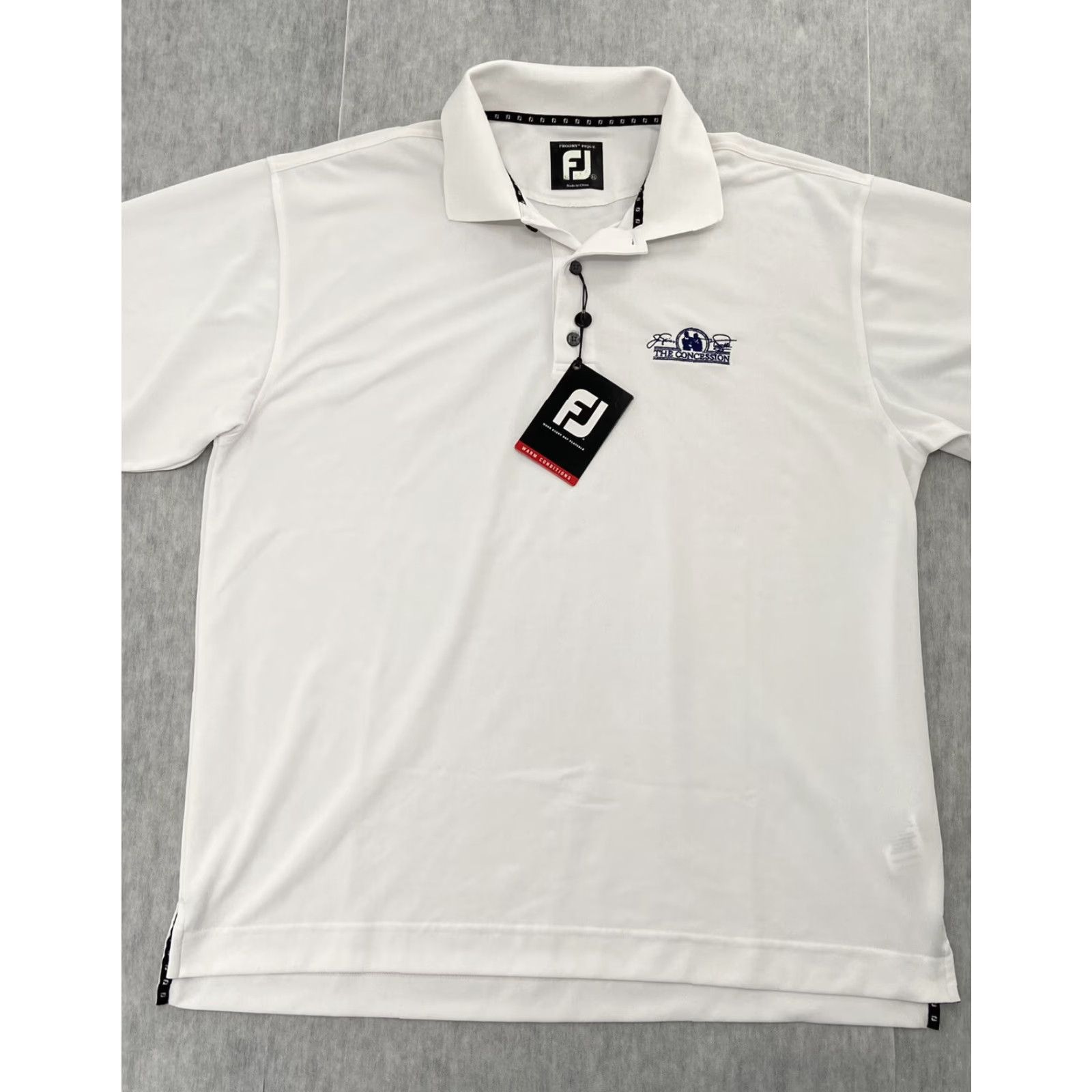 Footjoy Footjoy Shirt Adult Extra Large White Polo Golf Concession FJ Men XL Size US XL / EU 56 / 4 - 4 Thumbnail