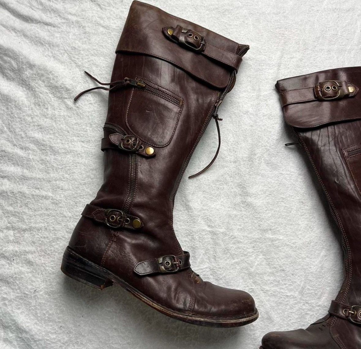 Vintage Vintage High Boots Moto Biker Size US 10 / IT 40 - 3 Thumbnail