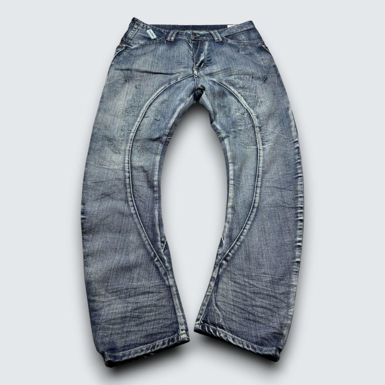 00s Washed Embroidered Jeans Blue 34