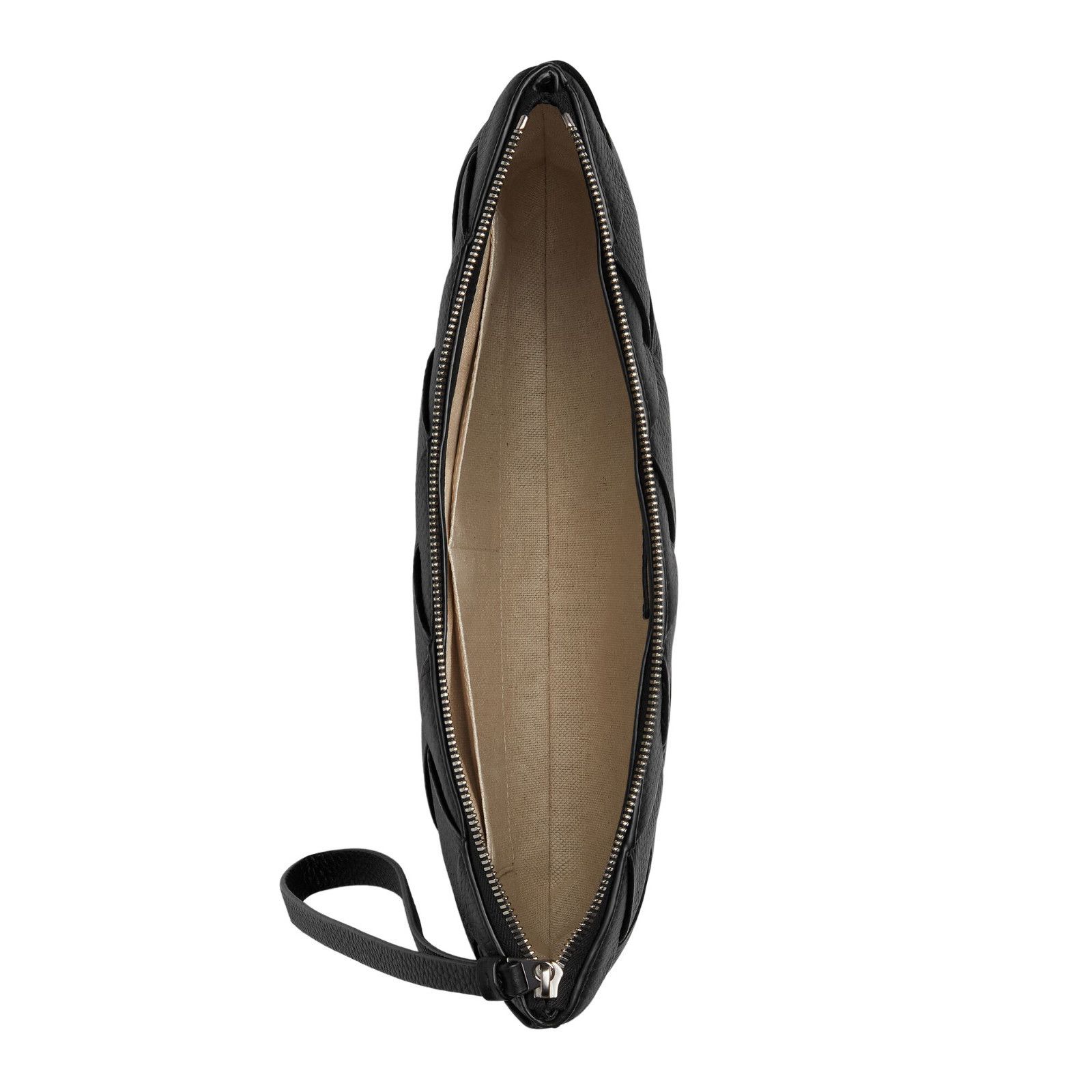 BOTTEGA VENETA Diago Large $2300 Black Grained Intreccio Lea