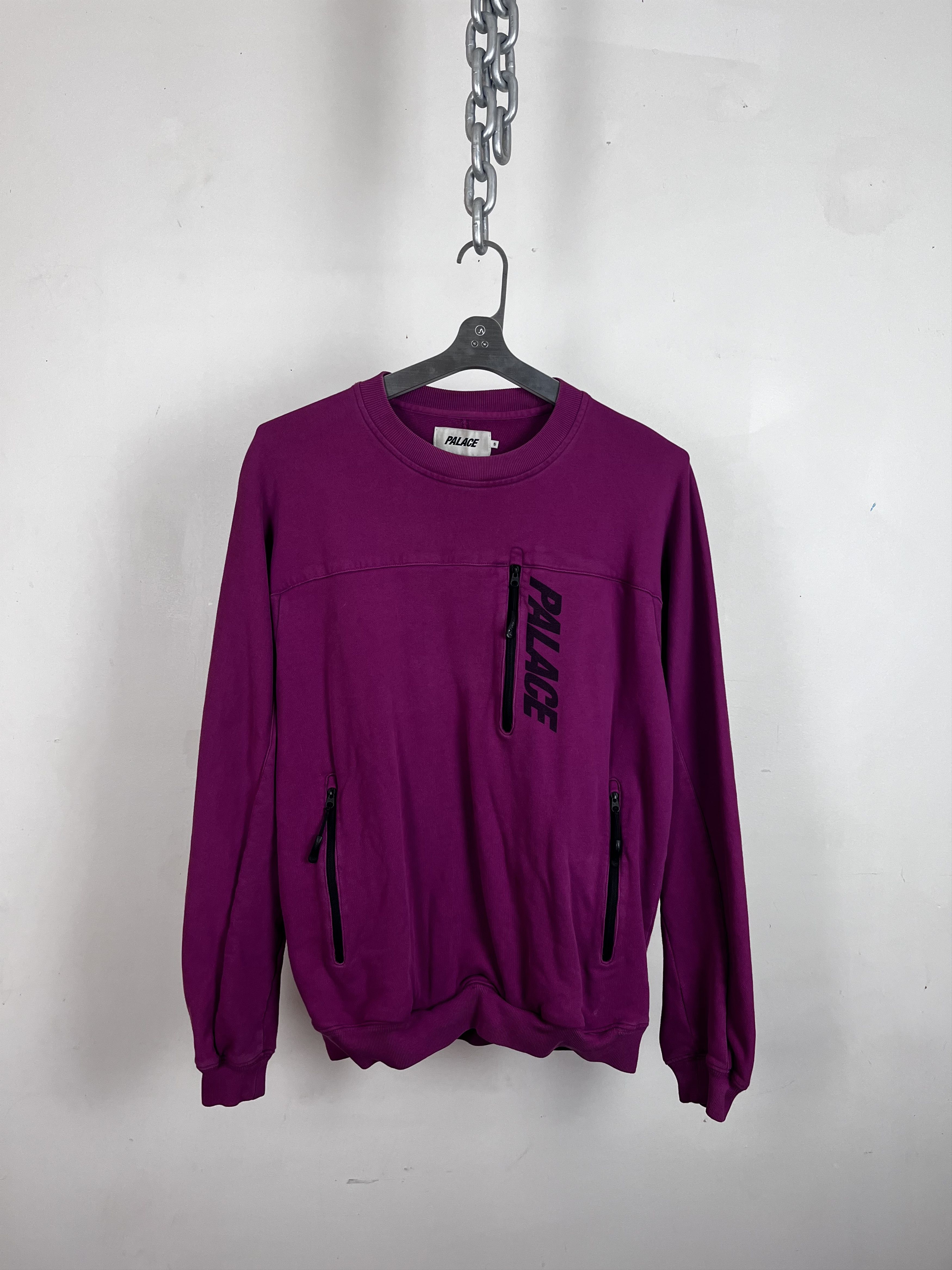 Palace Palace Two Panel Crewneck Sweatshirt - Light Purple Size US S / EU 44-46 / 1 - 2 Thumbnail