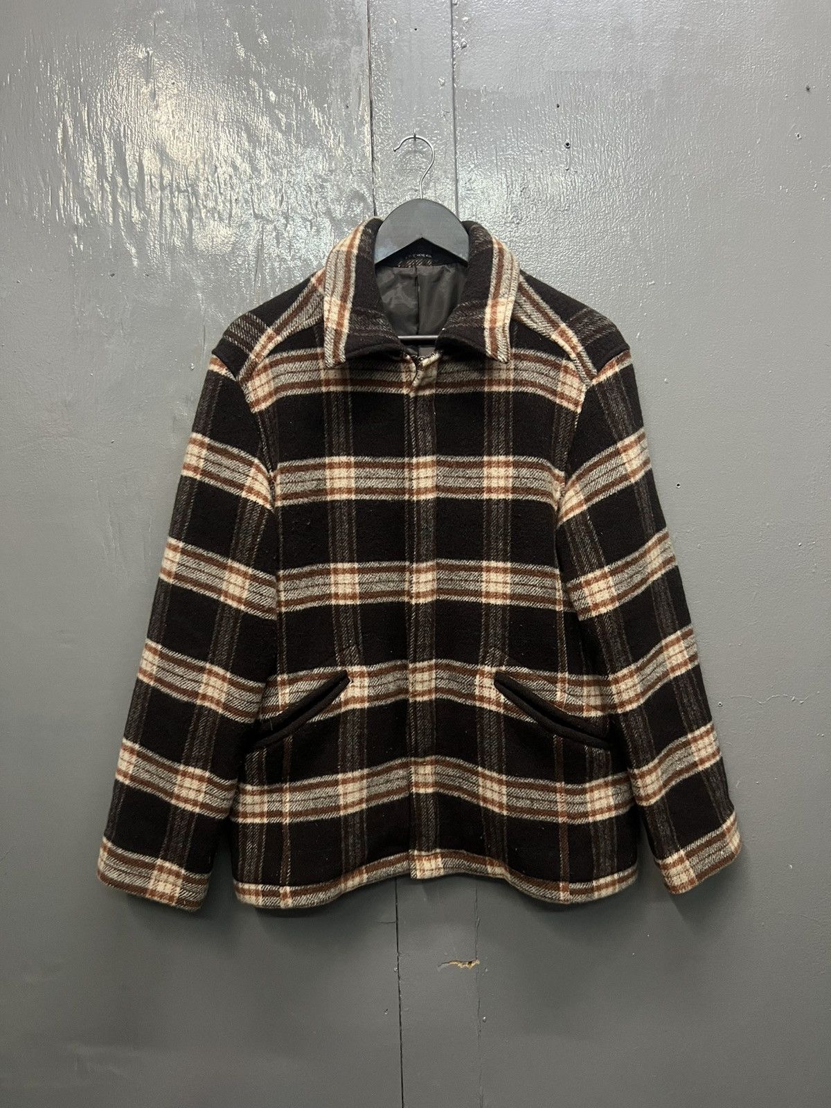 Michel Klein Michel Klein Wool Tartan Zipper Jacket Size US M / EU 48-50 / 2 - 1 Thumbnail
