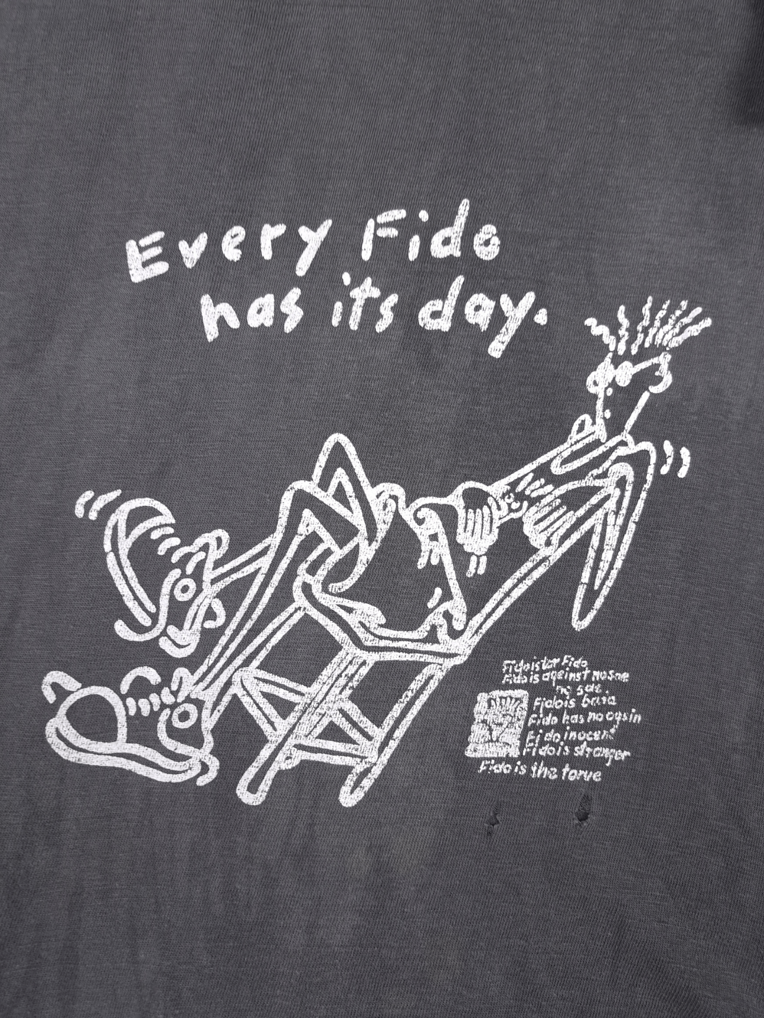 Vintage 💎Very Rare 80's Fido Dido Trashed Distressed US Camp TShirt Size US XL / EU 56 / 4 - 3 Thumbnail