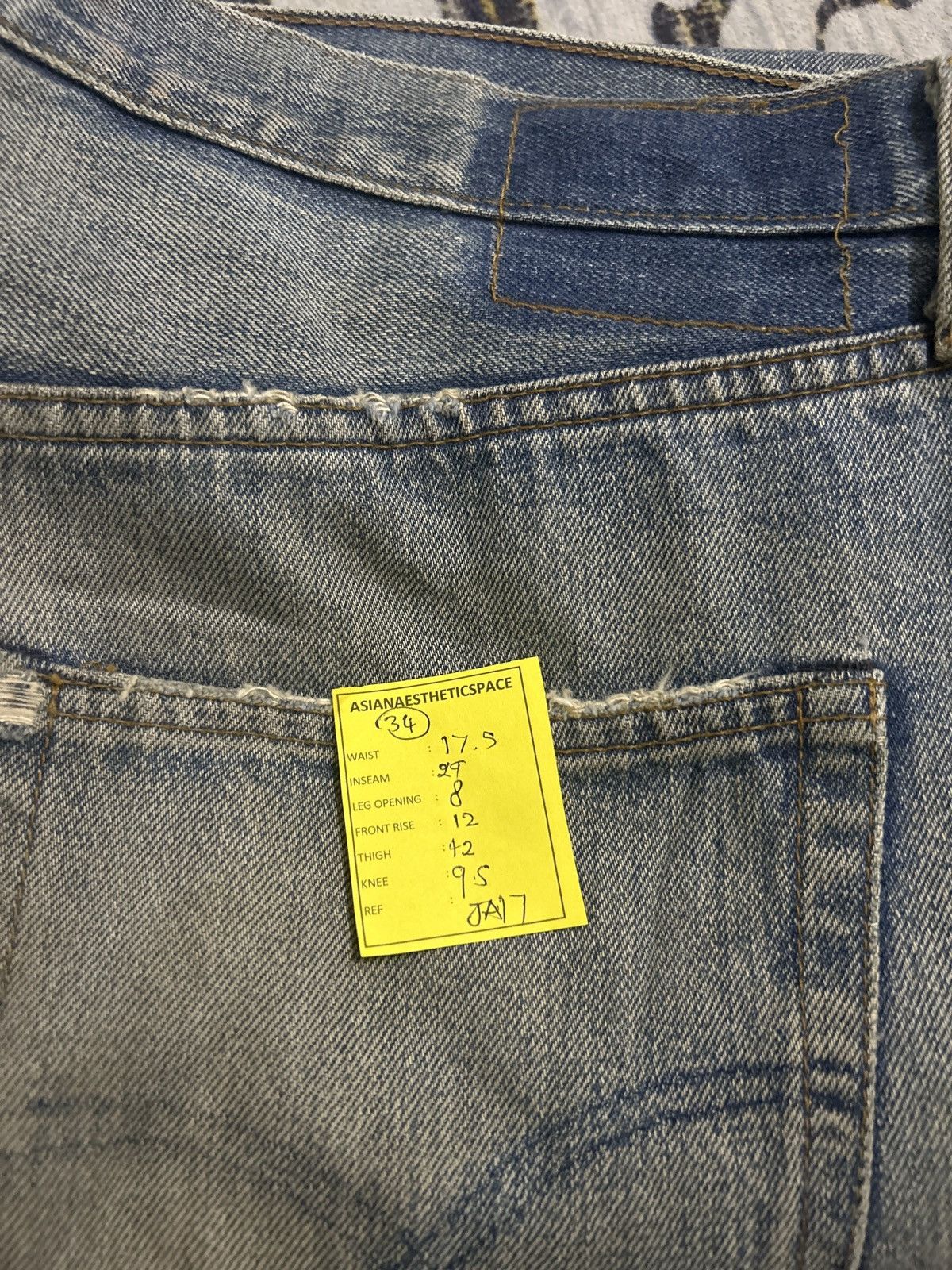 Levi's Vintage Levis 501 Baggy Jeans Selvedge Dirty Washed Size US 34 / EU 50 - 17 Thumbnail