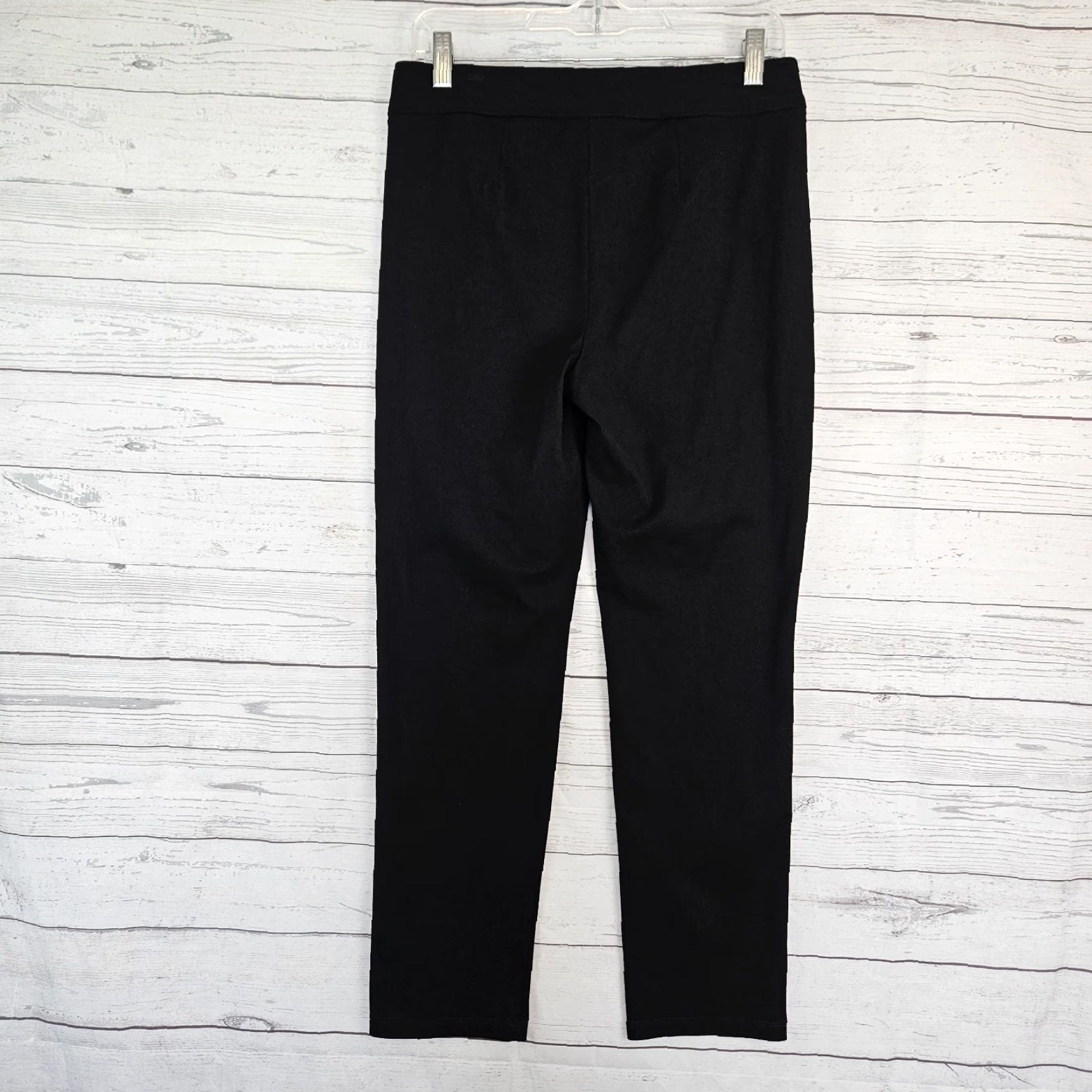 Vintage Chico's Travelers Womens Ankle Pants Sz Small Black Pull On Mid Rise Size 28" / US 6 / IT 42 - 3 Thumbnail