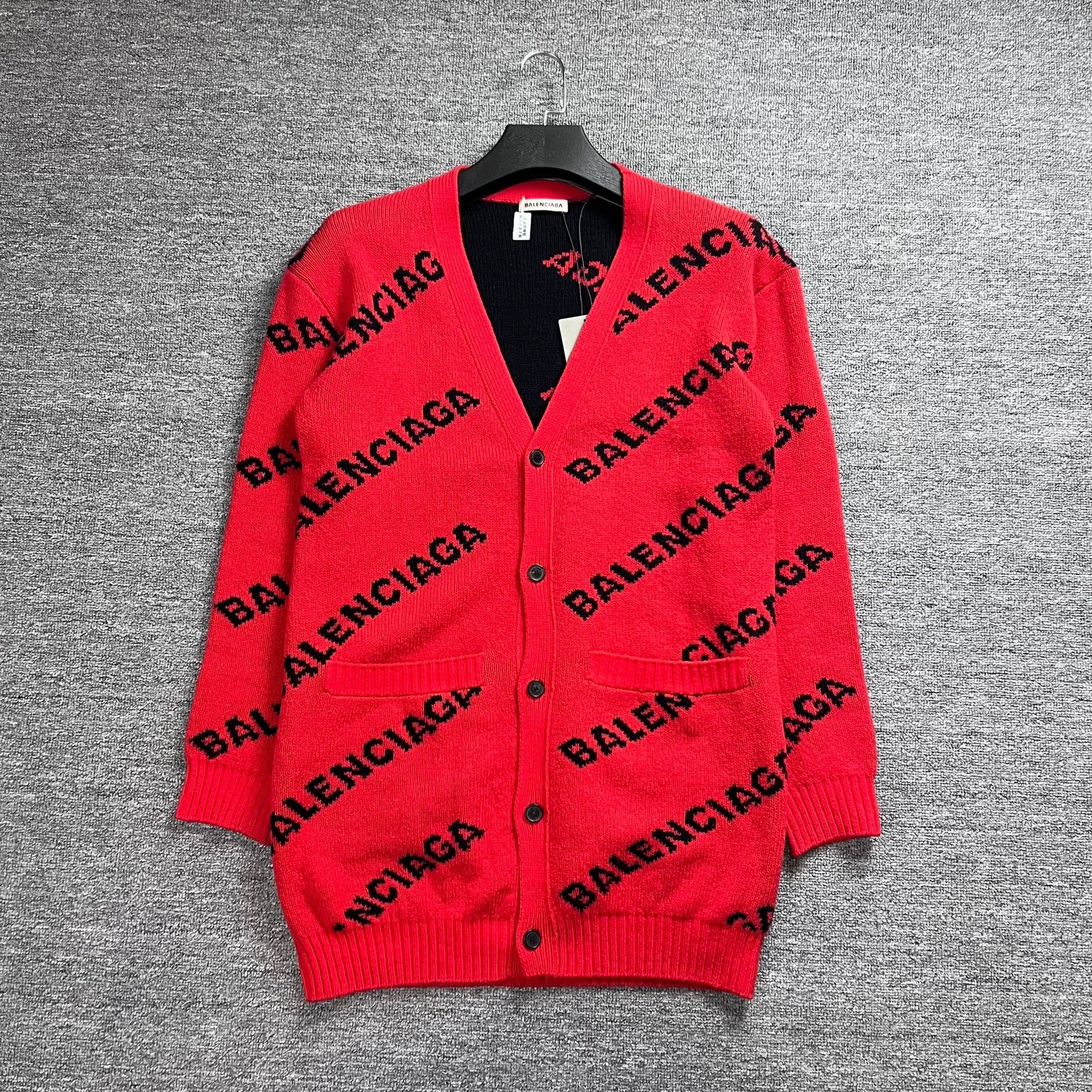 Balenciaga Balenciaga red barrage cardigan Size US S / EU 44-46 / 1 - 1 Thumbnail