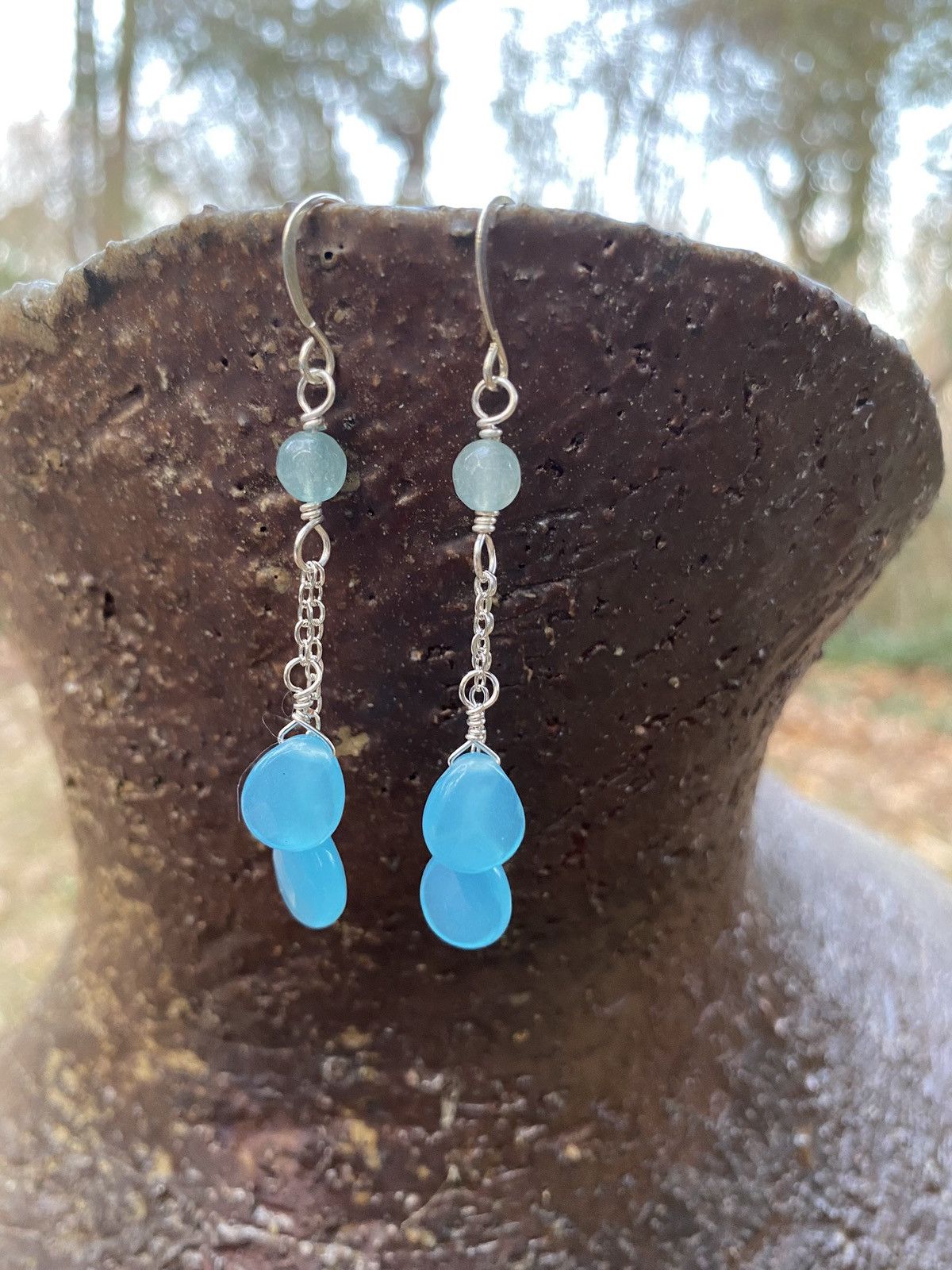 Handmade Blue Quartz Dangles Size ONE SIZE - 2 Thumbnail