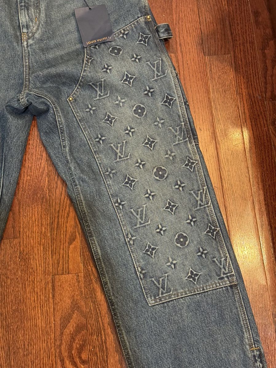 Louis Vuitton Louis Vuitton Carpenter Denim Jeans Size US 34 / EU 50 - 4 Thumbnail