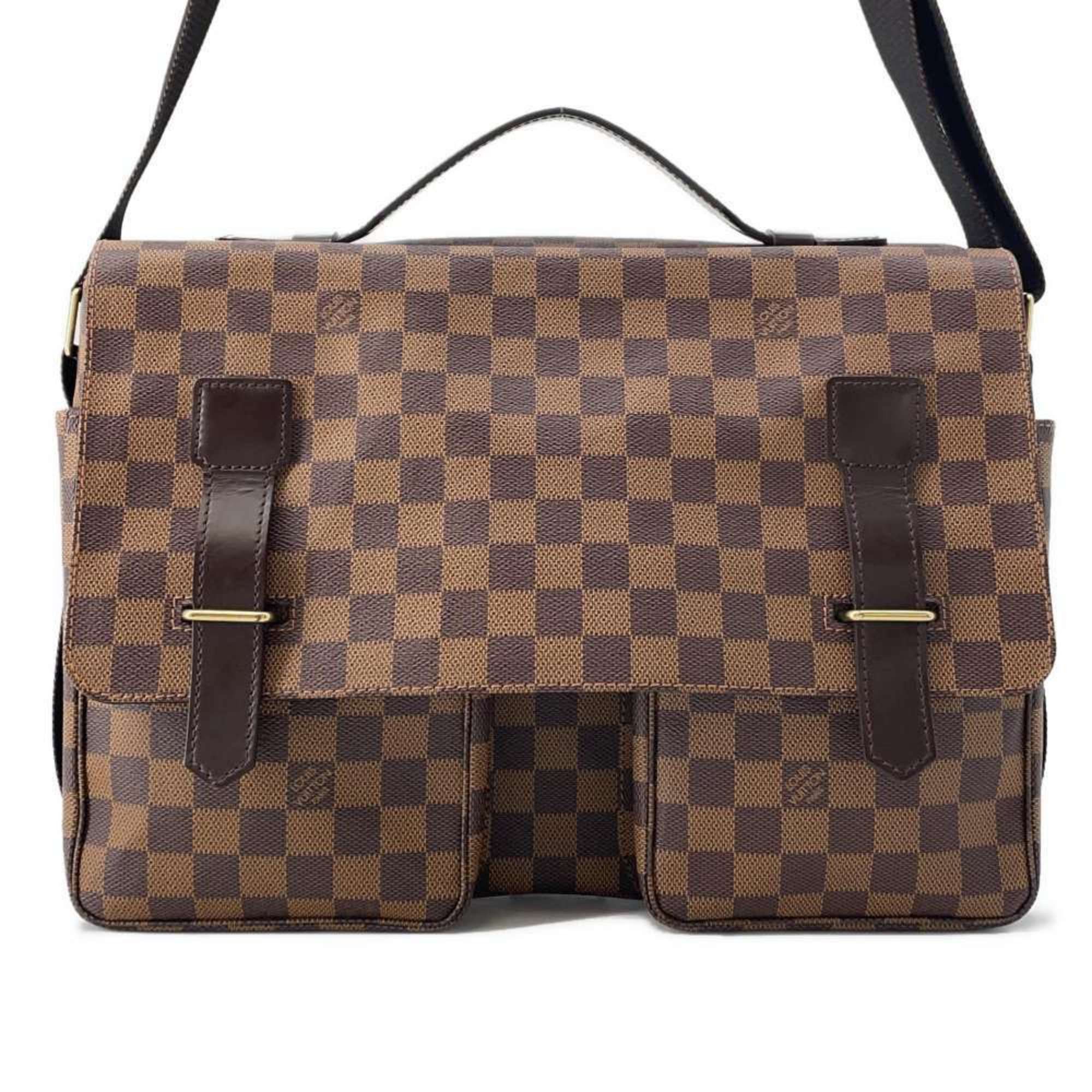 Louis Vuitton Shoulder Bag Damier Ebene Broadway N42270 Louis Vuitton in Red, Women's