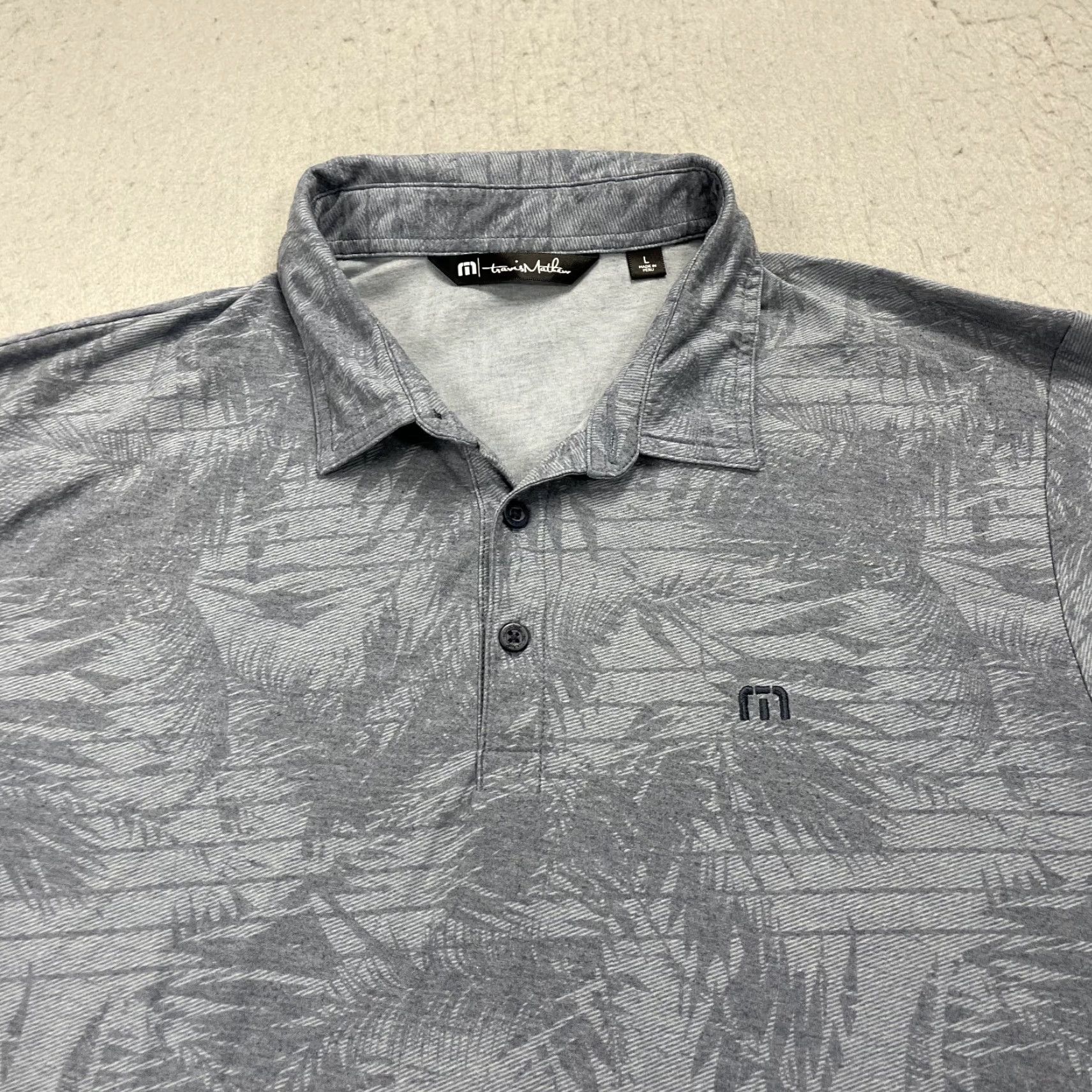TravisMathew Travis Mathew Polo Shirt Mens L Blue Floral Leaf Golf AOP Pique Shirt Size US L / EU 52-54 / 3 - 2 Thumbnail