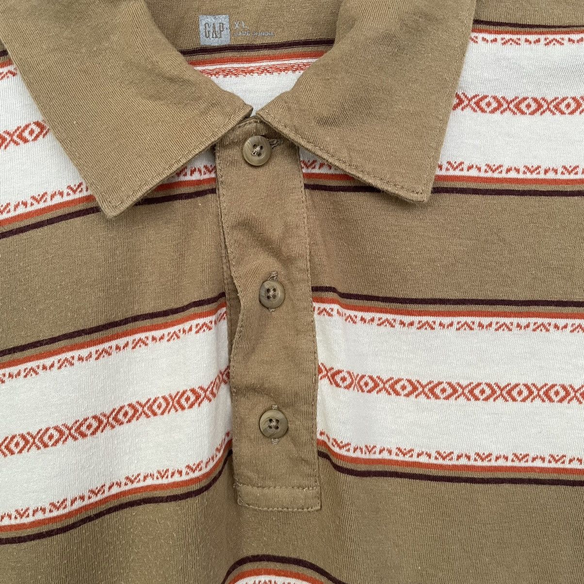 Gap × Vintage Y2K Gap Aztec Motive Polo T Shirt Size US XL / EU 56 / 4 - 2 Thumbnail