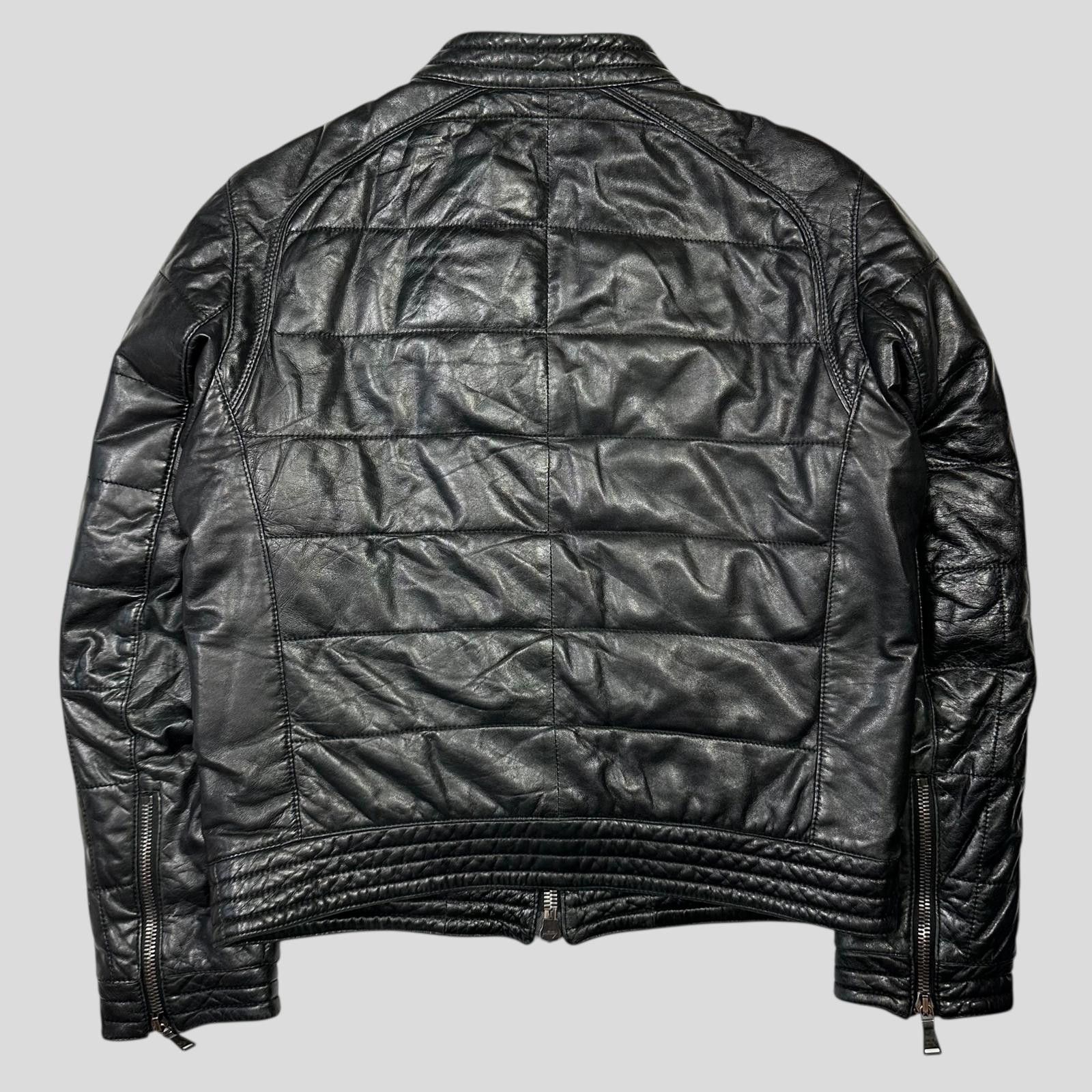 Neil Barrett Neil Barrett 00’s Lambskin Leather Moto Puffer Jacket - M/L Size US L / EU 52-54 / 3 - 7 Thumbnail