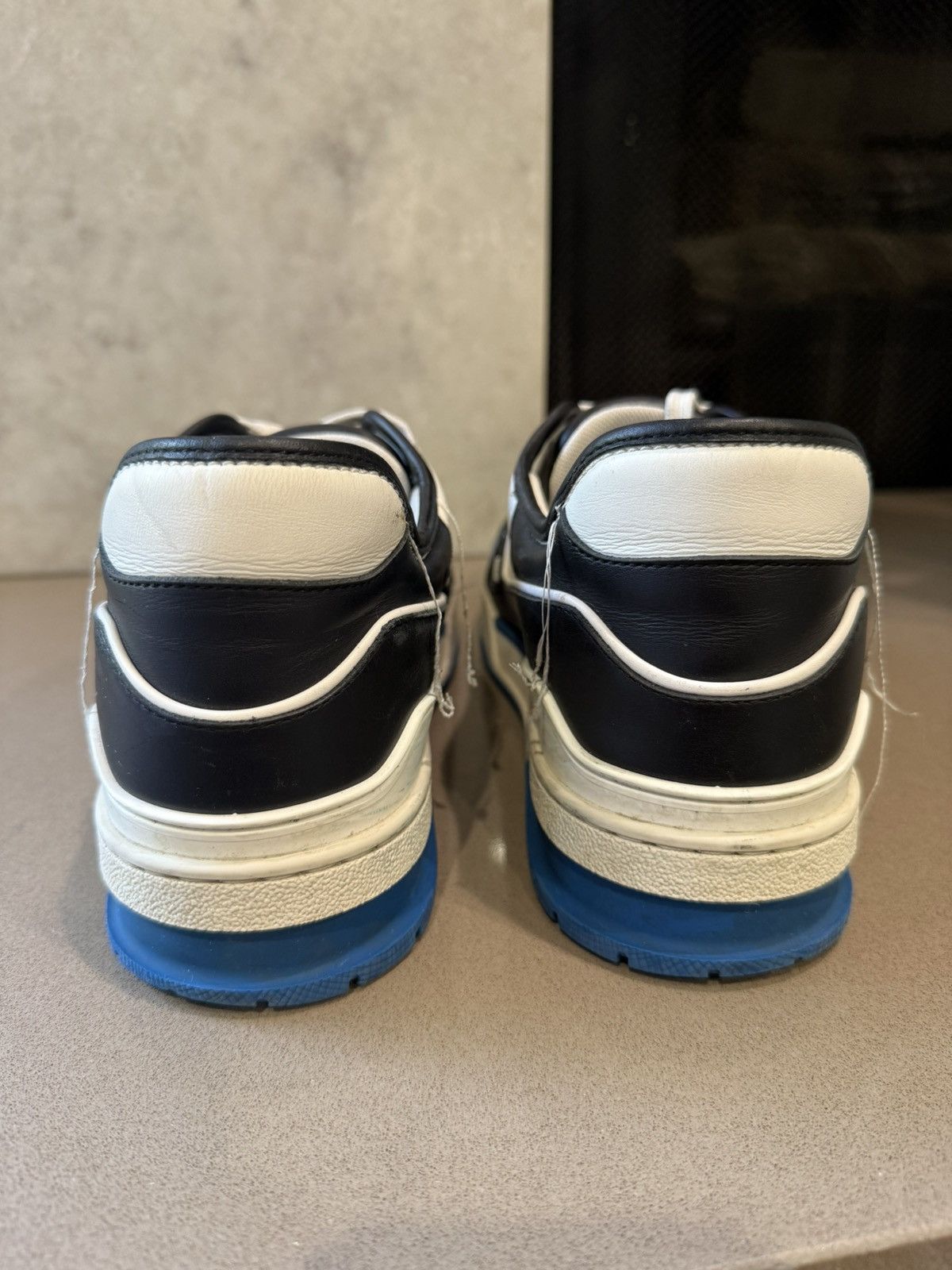 Louis Vuitton Louis Vuitton Black White Blue SS21 Upcycle Trainer Sneaker Size US 10 / EU 43 - 4 Thumbnail