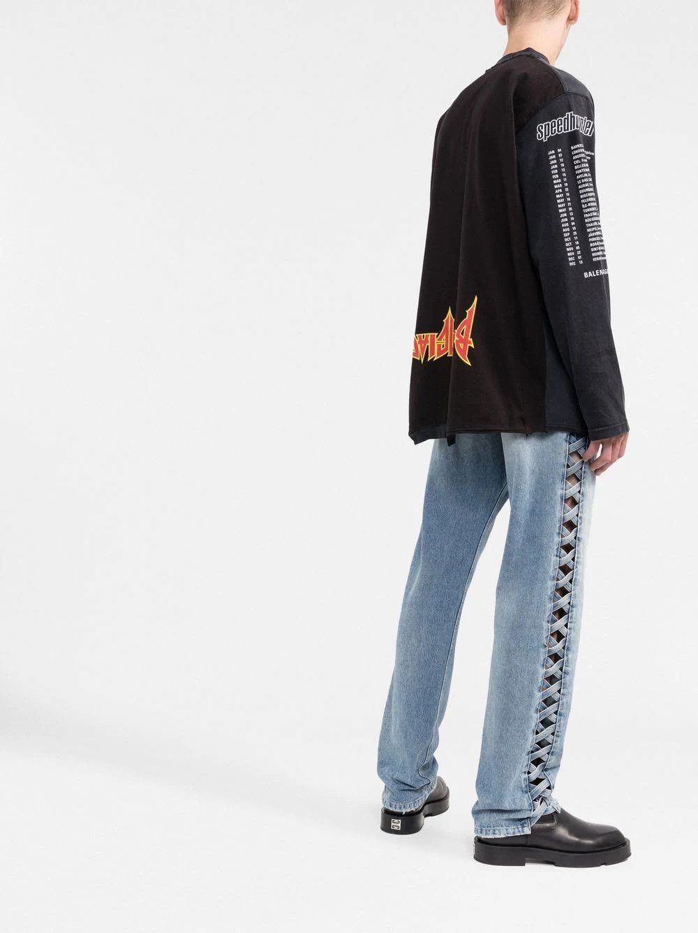 Balenciaga o1bcso1str1124 Upside Down Long Sleeve T- Shirt Oversized Size US M / EU 48-50 / 2 - 3 Thumbnail